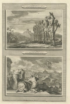 Sons of Saul Hanged and the Plague after David's Census, Mortier, circa 1700