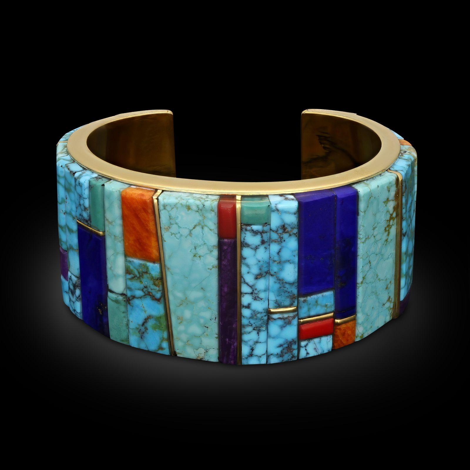 Sonwai per Hancocks bracciale con più gemme e oro 18 ct. in vendita 1
