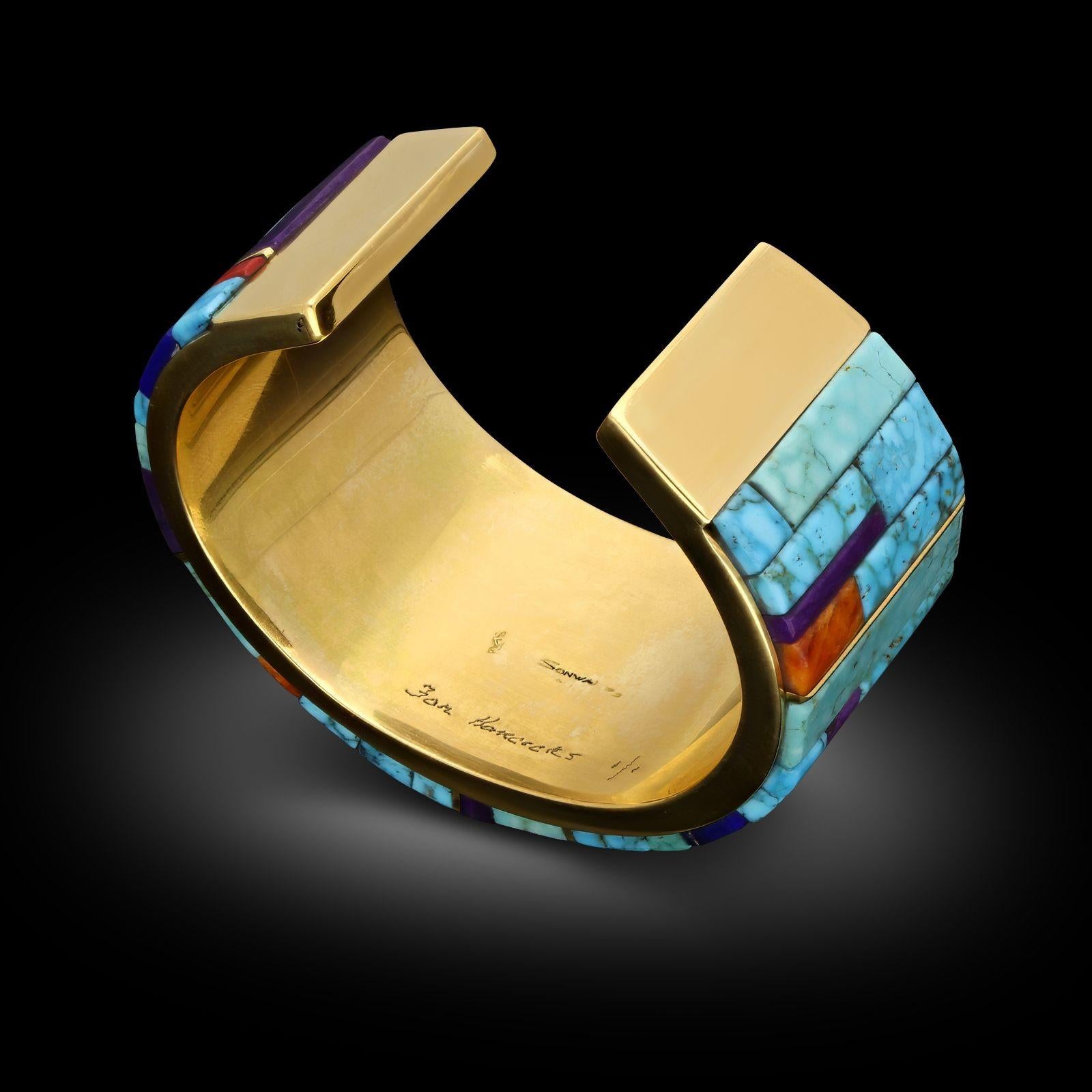 Sonwai per Hancocks bracciale con più gemme e oro 18 ct. in vendita 2