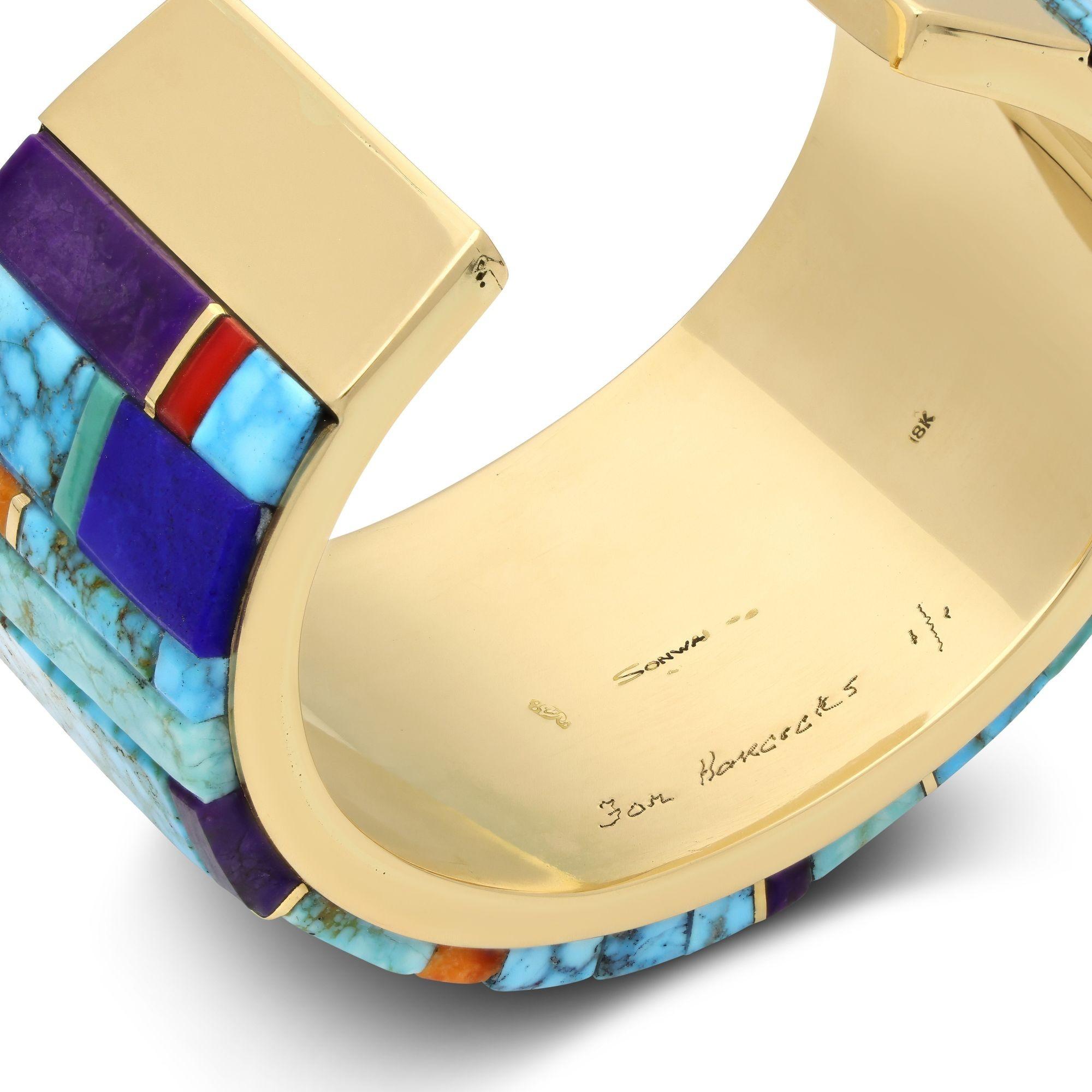 Sonwai per Hancocks bracciale con più gemme e oro 18 ct. in vendita 3