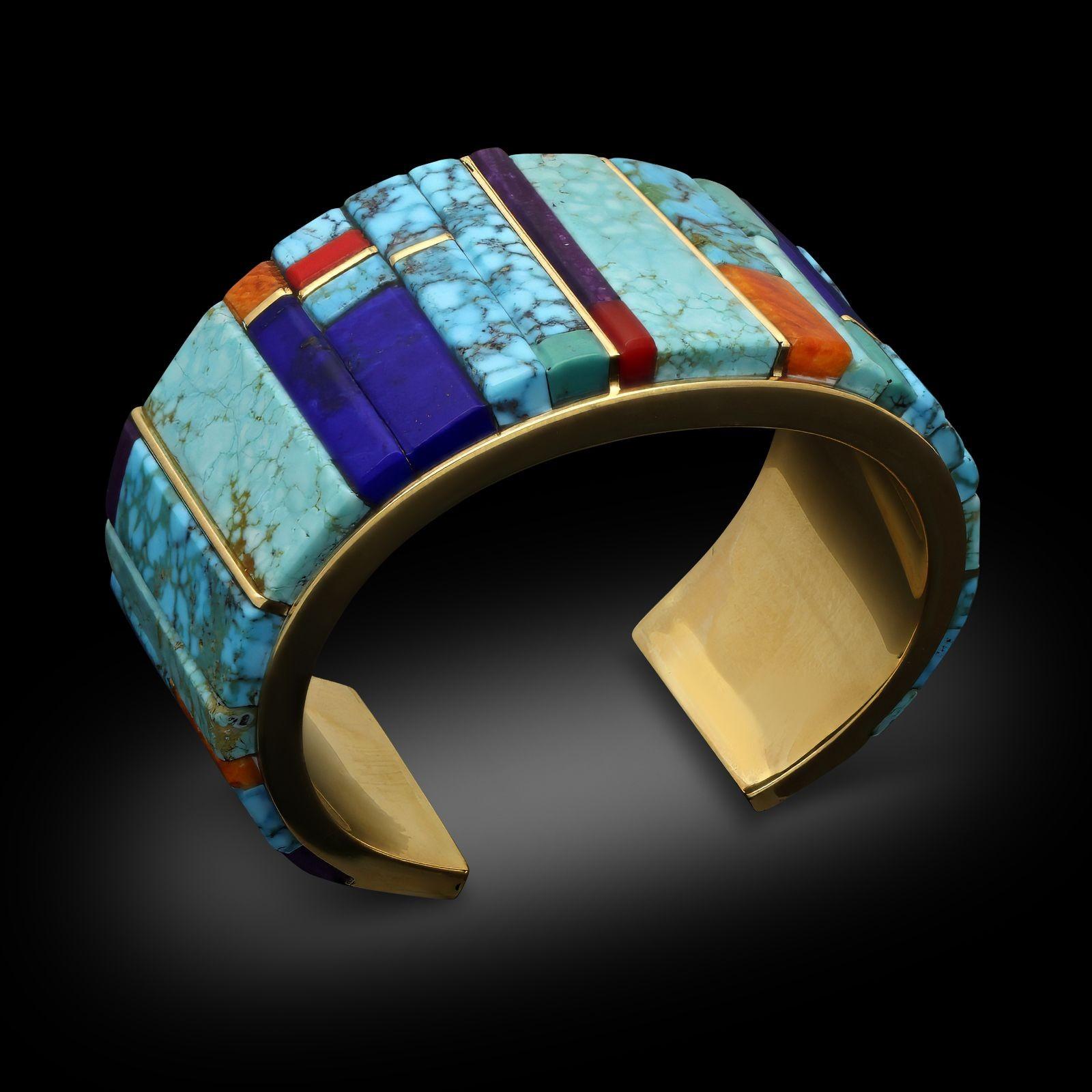 Sonwai per Hancocks bracciale con più gemme e oro 18 ct. in vendita 4