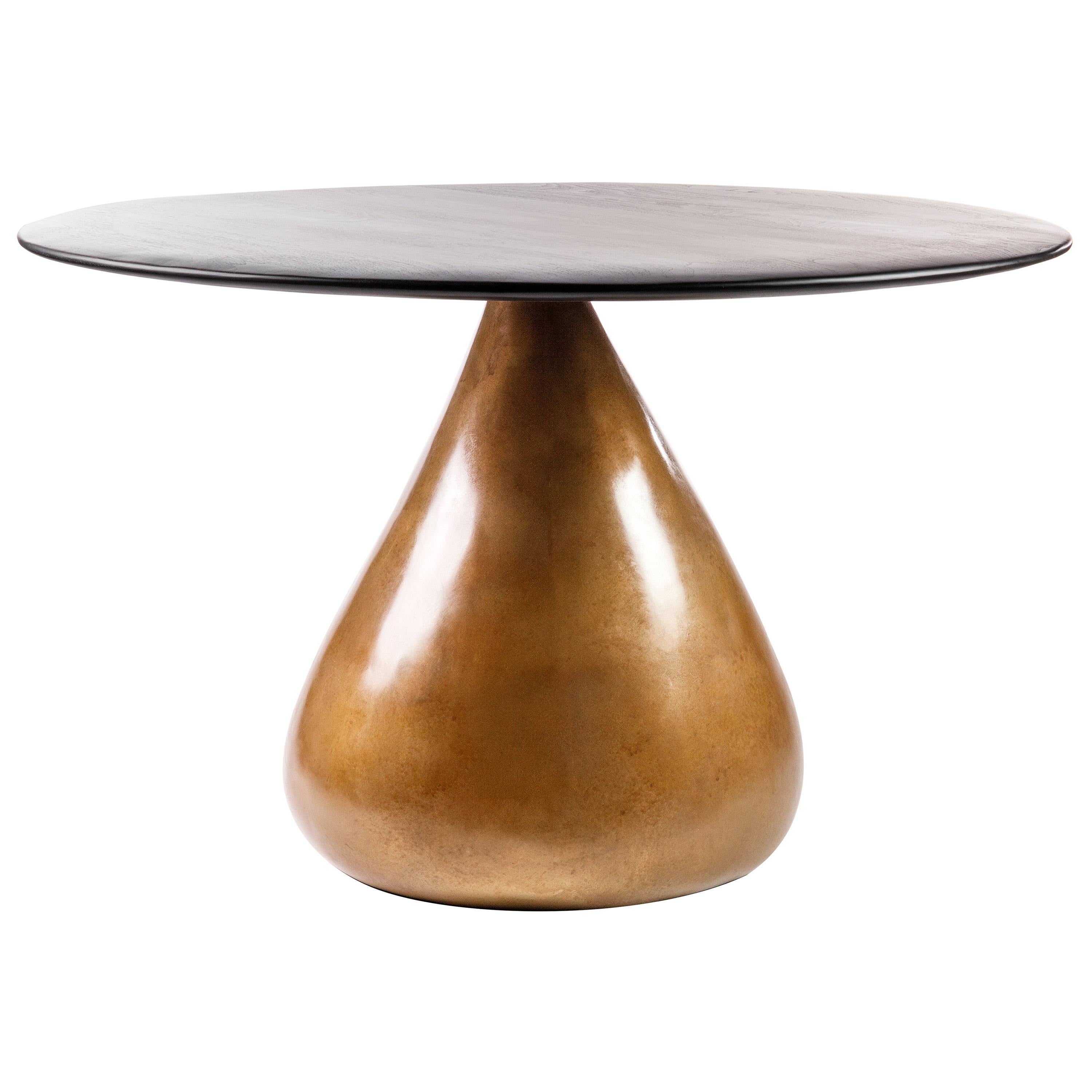 Konekt Sonya Dining Table in Bronze and Ebonized Walnut For Sale