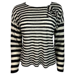 Sonya Rykiel - Haut rayé noir et blanc, taille XL