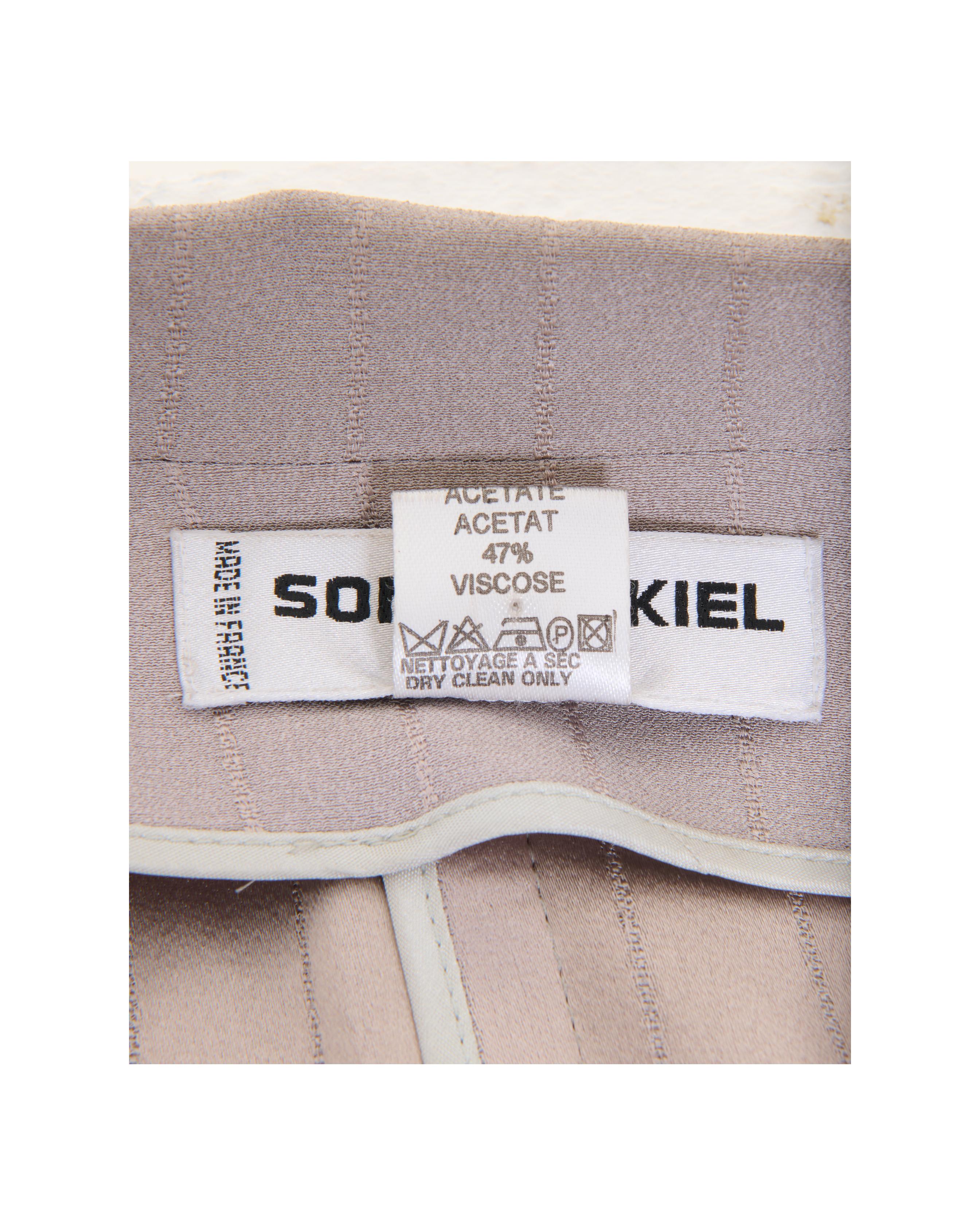Sonya Rykiel Early 00's Grey Silk Set: Trench, Top and Pants For Sale 5