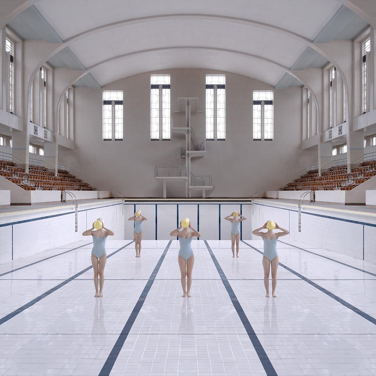 Soo Burnell Figurative Photograph - Water Polo at Bon Accord
