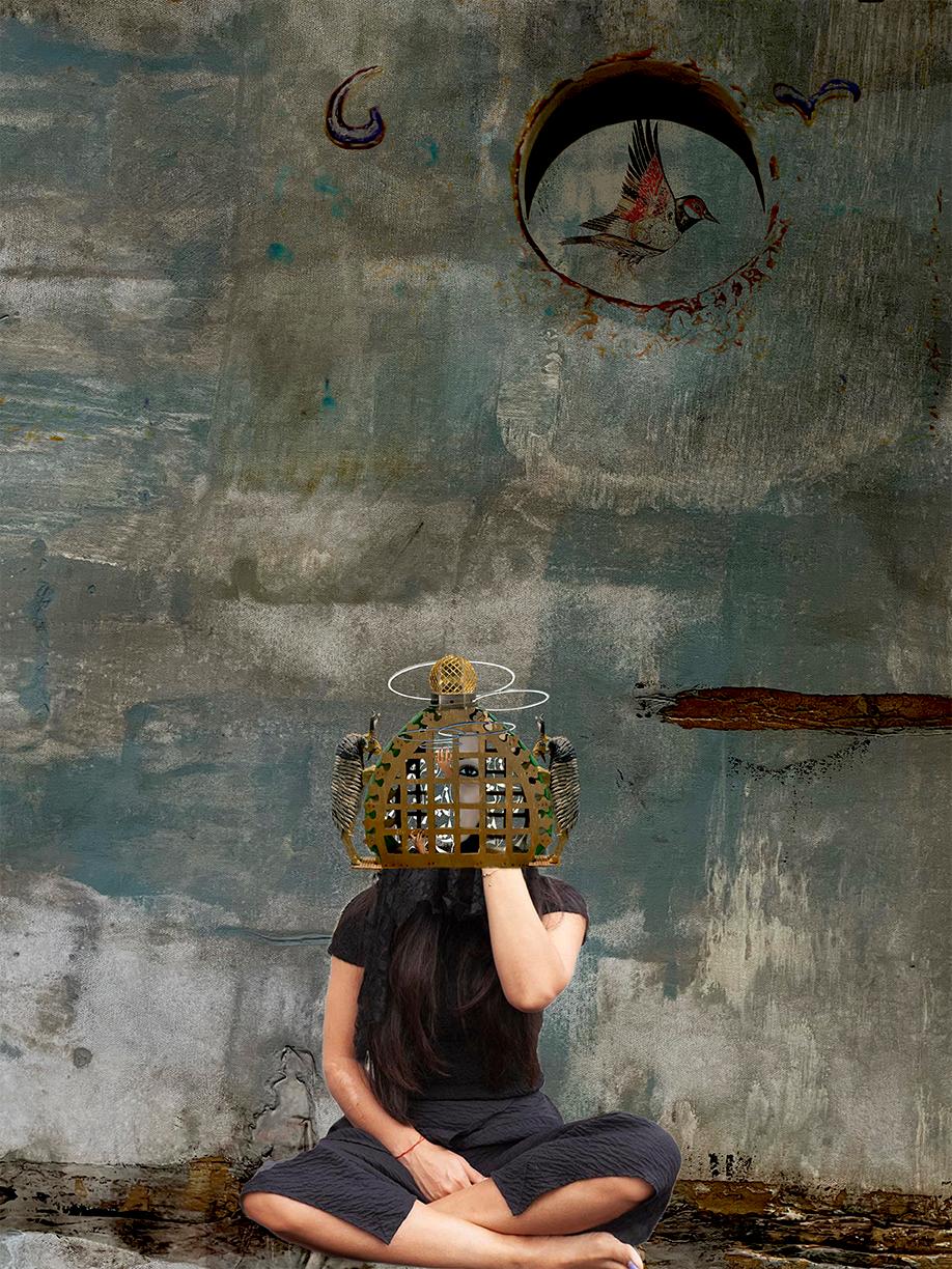 Io sono - Soody Sharifi, stampa a getto d'inchiostro d'archivio, artista mediorientale