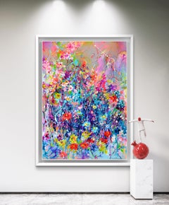 Fiore di ciliegio che danza nel mio giardino - 50x70 cm Pittura floreale, fiori