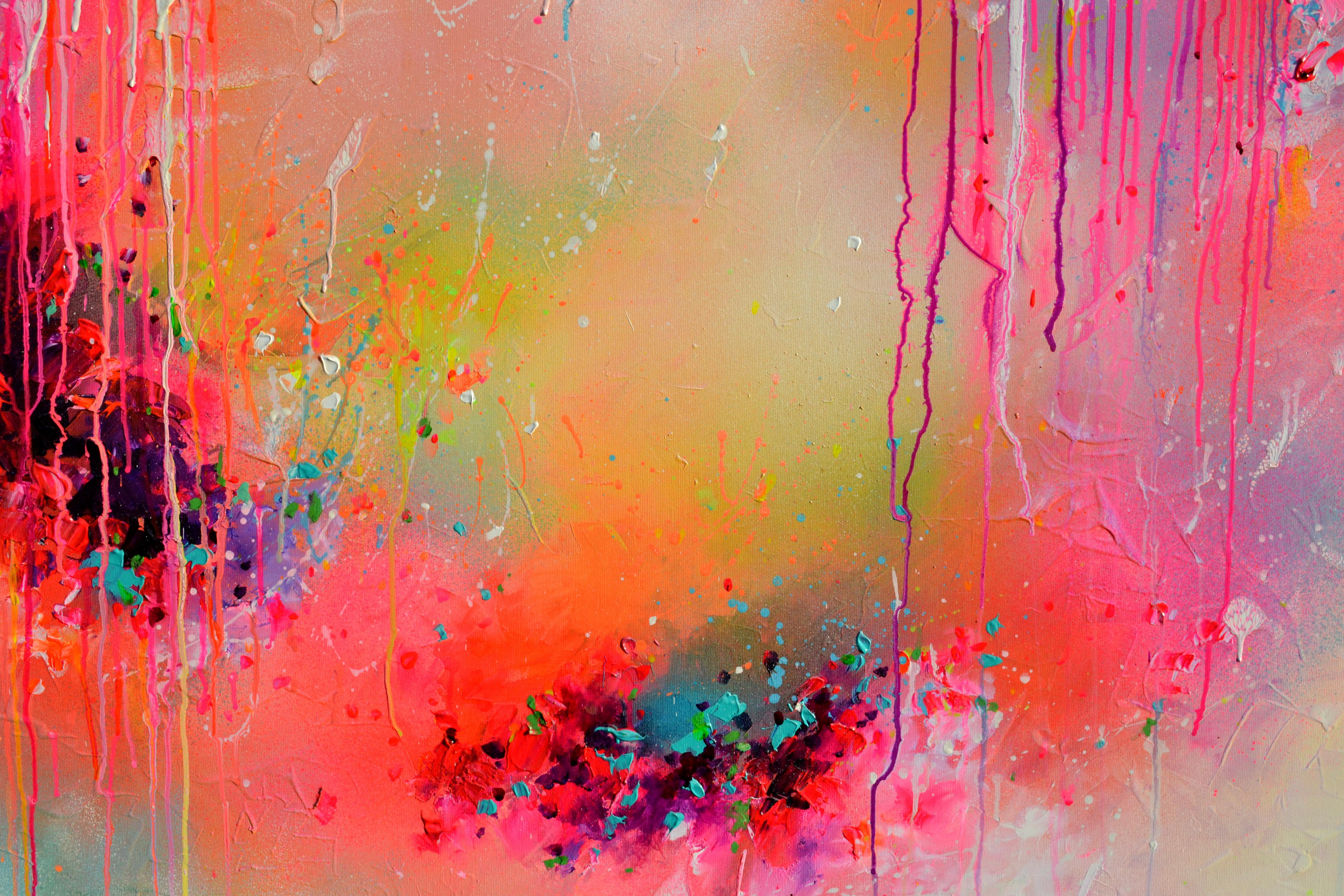 Un bellissimo quadro astratto moderno, fatto a mano al 100%, realizzato con acrilici professionali verniciati e spray acrilici Amsterdam su tela pesante tesa.

Dimensioni: 140X100X4 cm, 55,12x39,4x1,6 pollici

È firmato e datato sul fronte