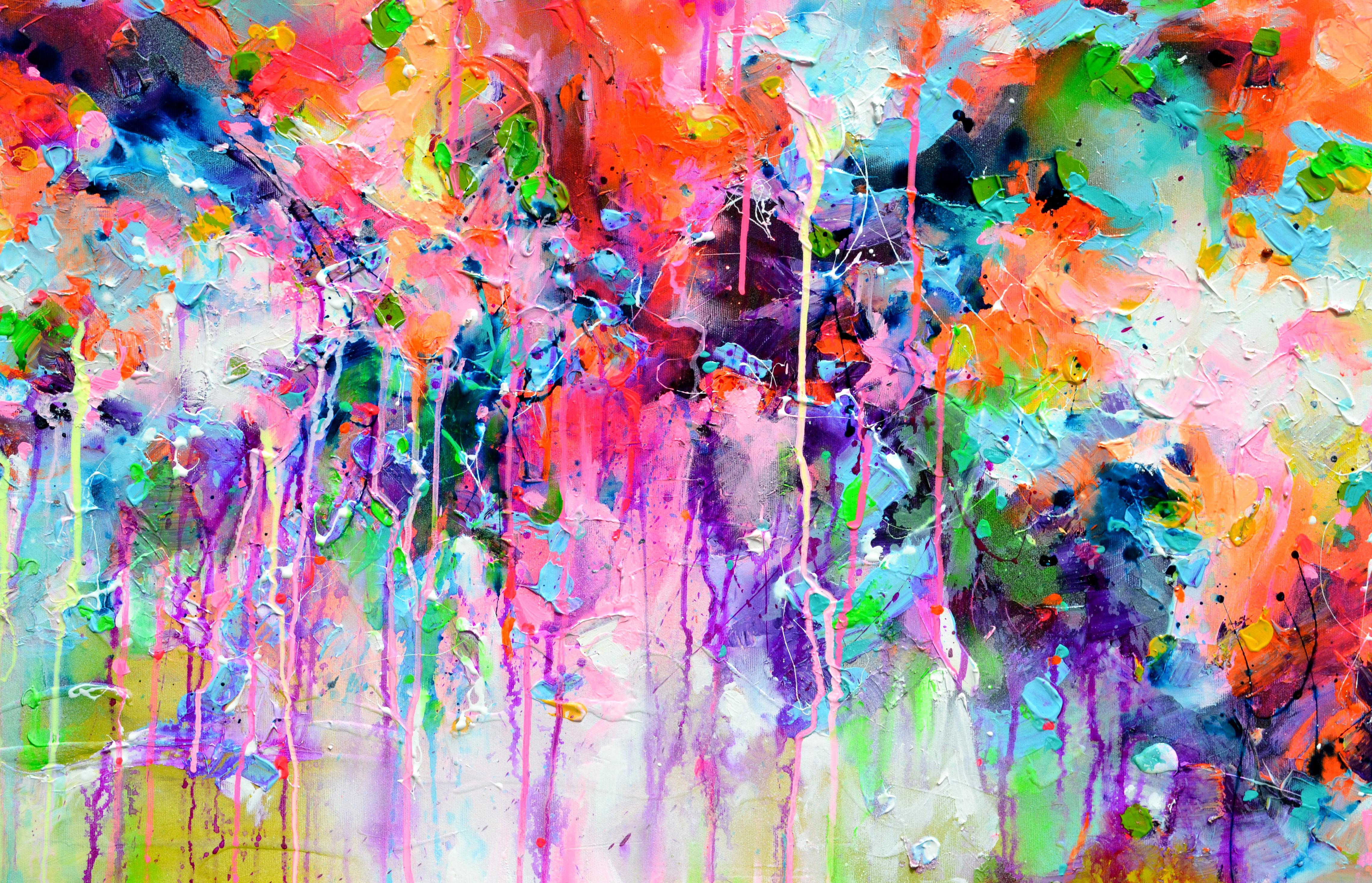 Ready to hang with the edges painted

A beautiful large modern abstract painting, 100% handmade, made with professional varnished acrylics and Amsterdam acrylic sprays on stretched heavy canvas.

Dimensions: 150X60X2 cm, 59x23.6x0.8 inches

It is