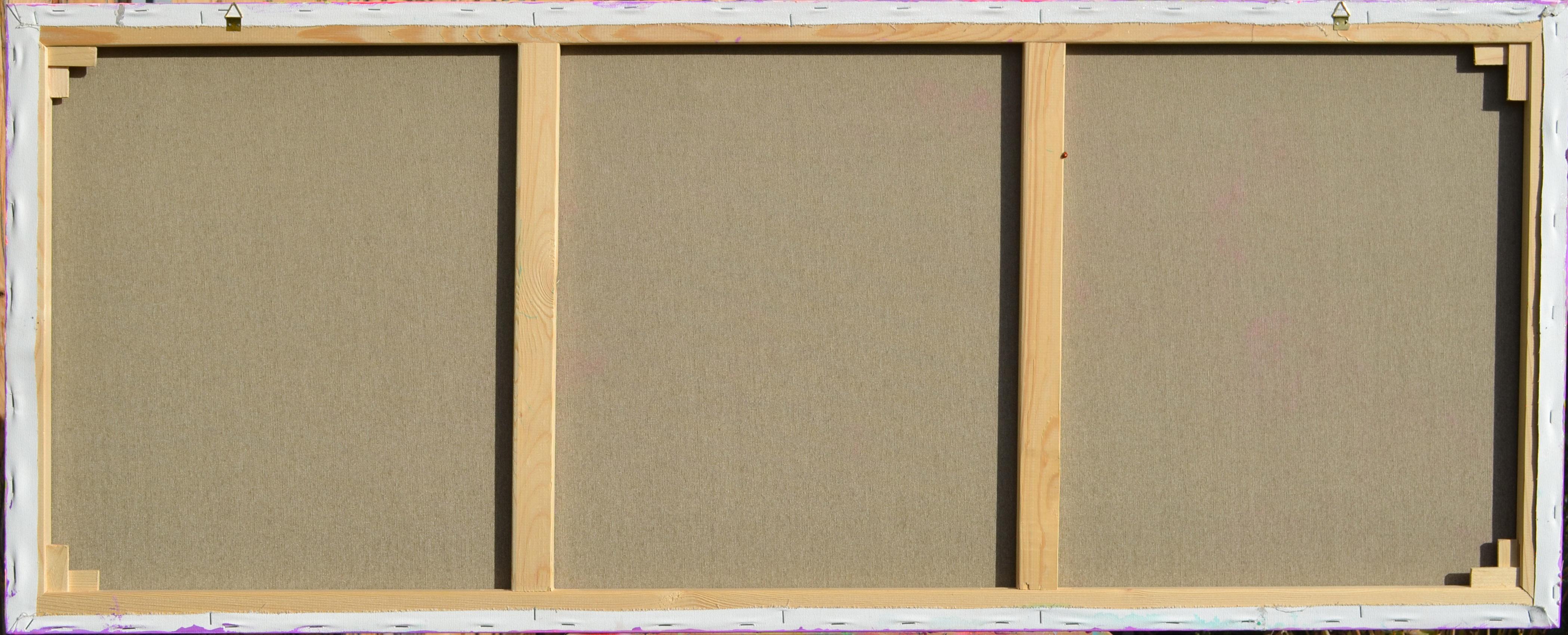 Süße Moods 115  - Großes abstraktes Gemälde in Rosa und Pastellblau im Angebot 8