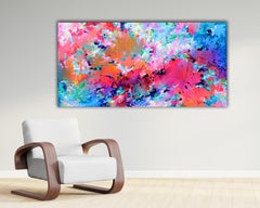 Fresh Moods 117 - Large Abstract Dark Blue Painting Signed