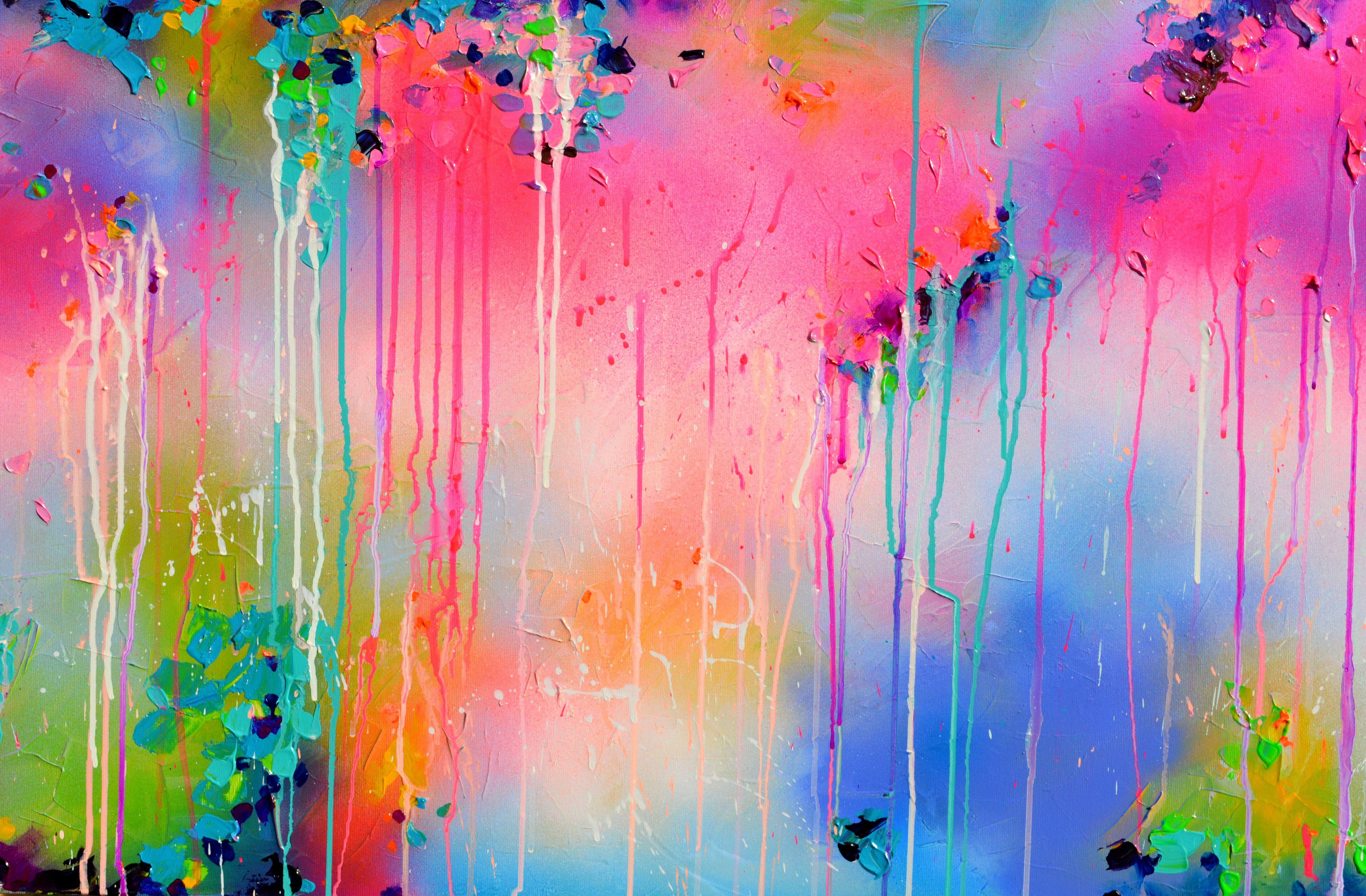 Ready to hang with the edges painted    A beautiful modern abstract, 100% handmade painting, made with professional varnished acrylics and Amsterdam acrylic sprays on stretched heavy canvas.    Dimensions: 150X60X2 cm, 59x23.6x0.8 inches    It is