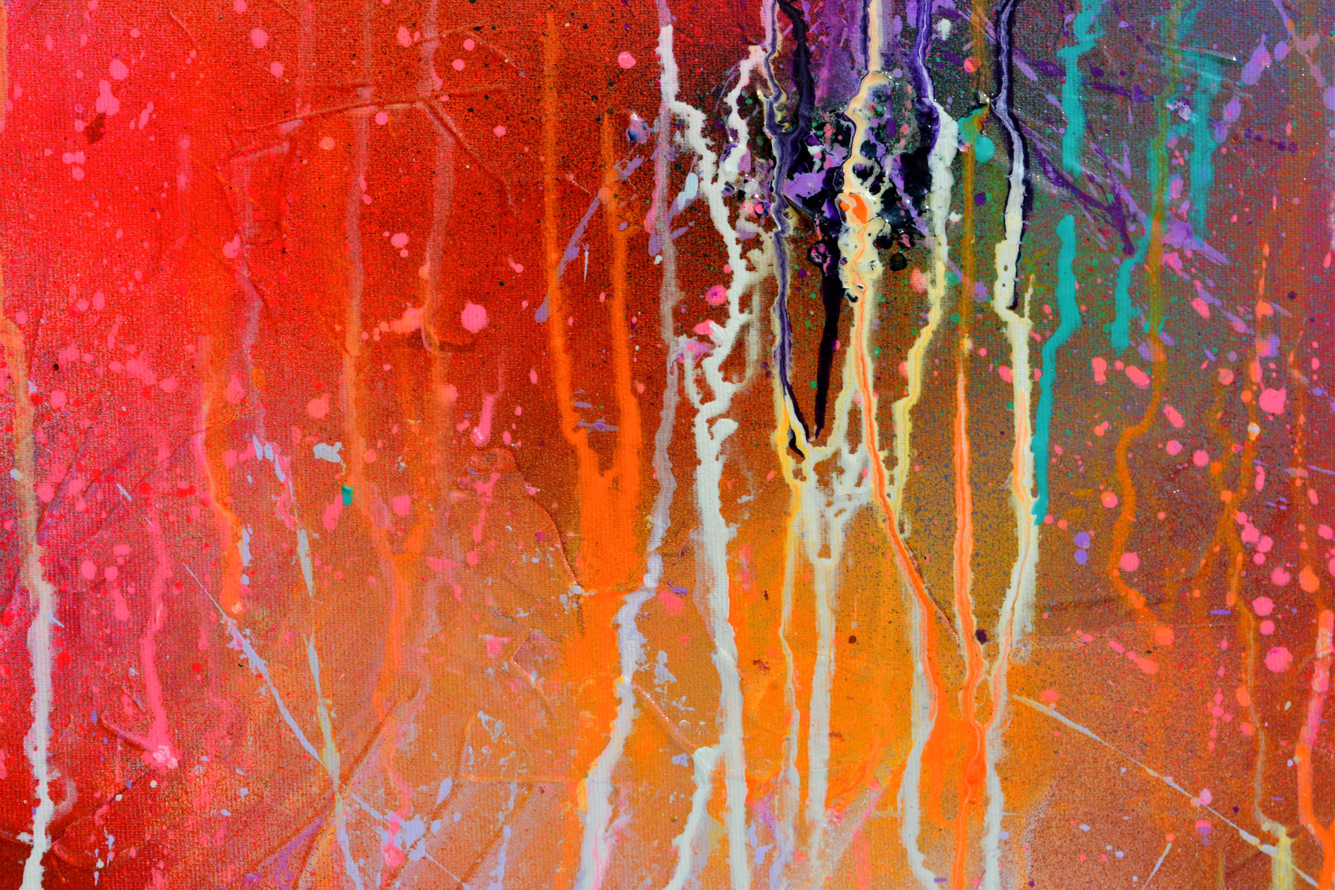 Süße Moods 87 - Großes farbenfrohes abstraktes Gemälde 2