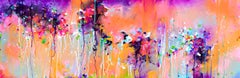 Fresh Moods 89 - Pittura astratta a rilievo con coltello a pallet colorato di grandi dimensioni