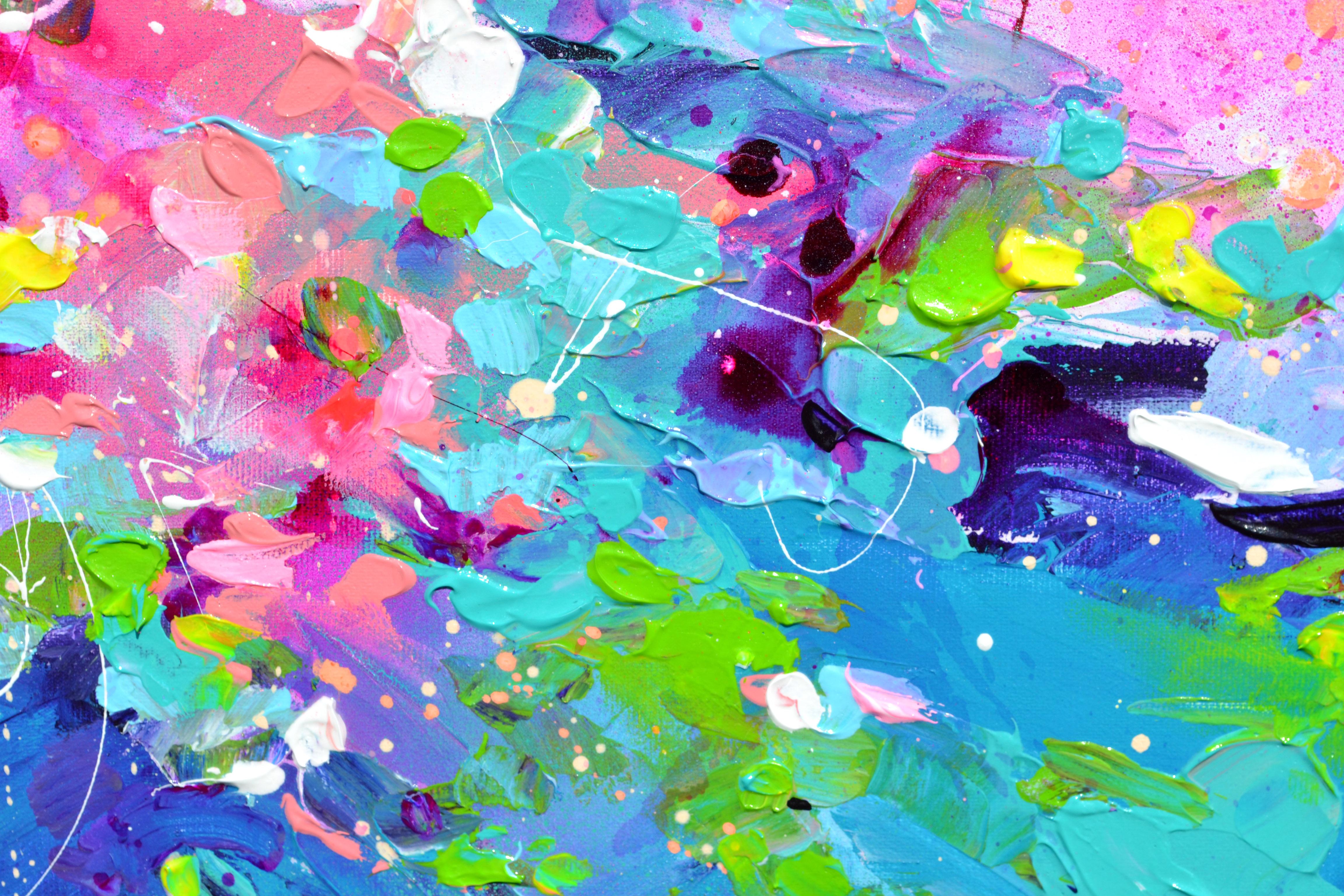 Fresh Moods 91 - Large Abstract Purple Pink and Blue Painting 7