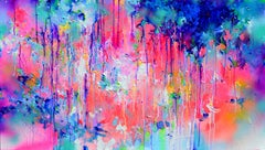 Fresh Moods 94 - Large Abstract Purple Pink and Blue Painting