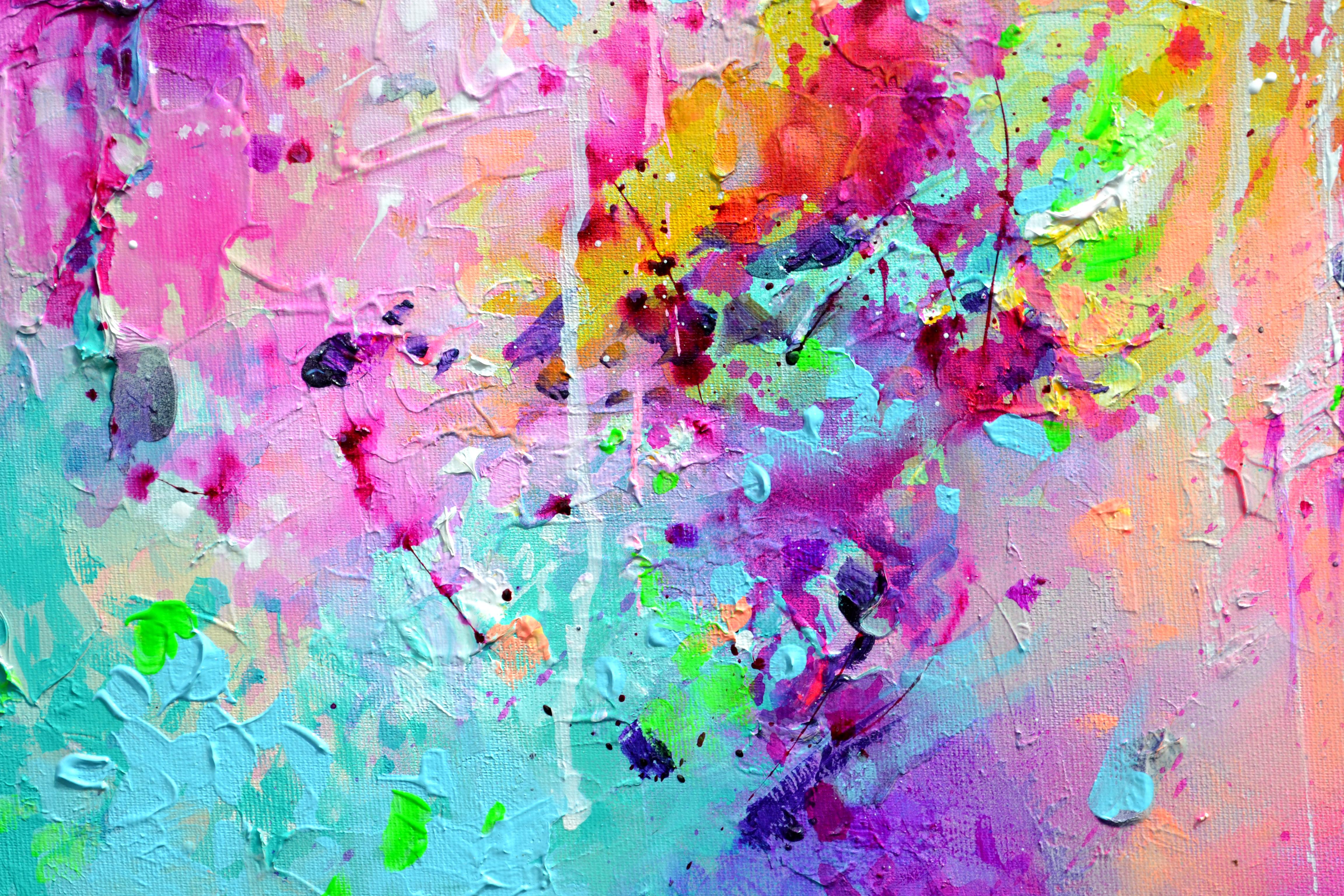 Fresh Moods 95 - Pittura astratta 50x70 cm - Painting Astratto di Soos Roxana Gabriela