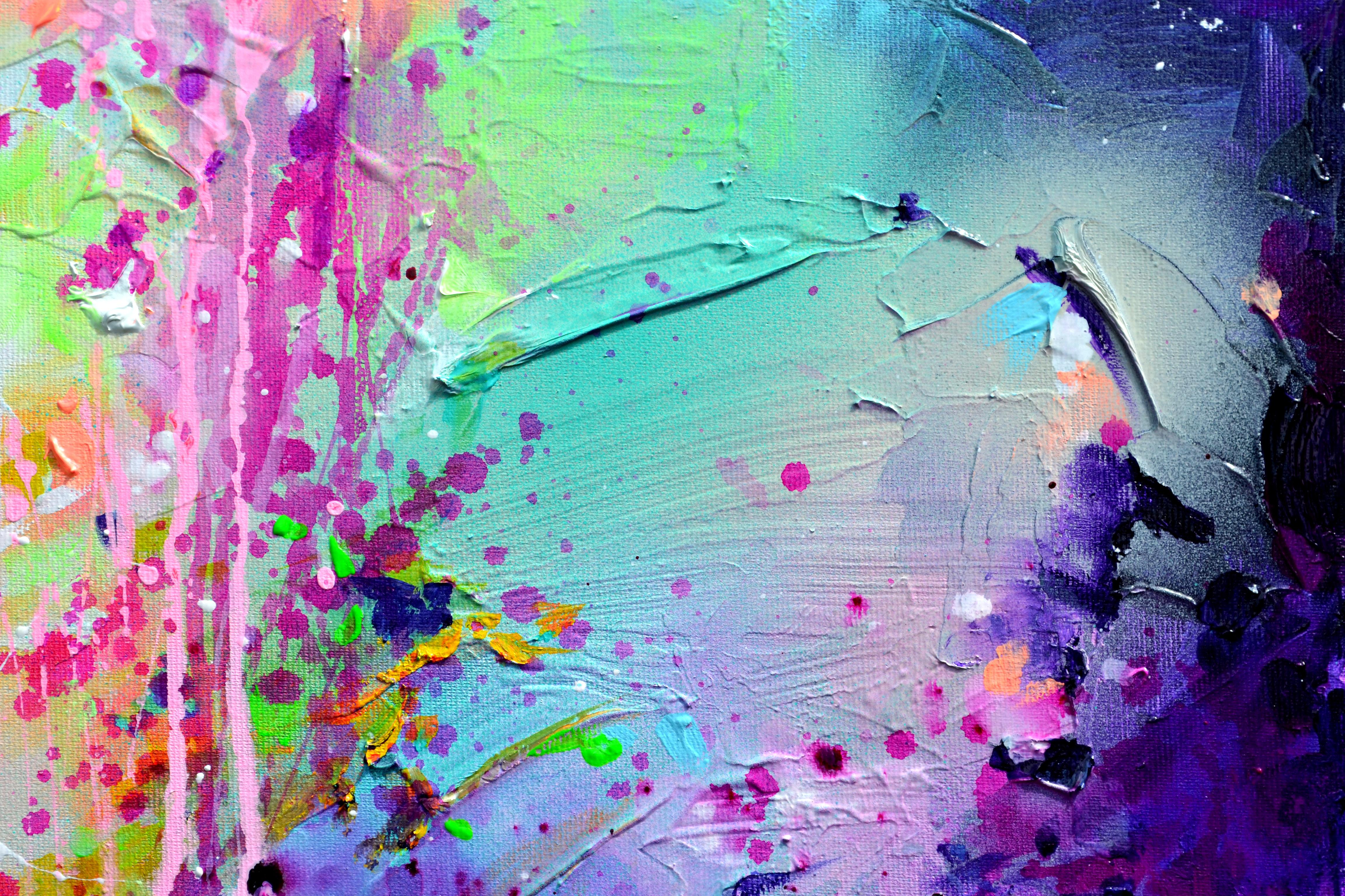 Fresh Moods 95 - Pittura astratta 50x70 cm in vendita 1