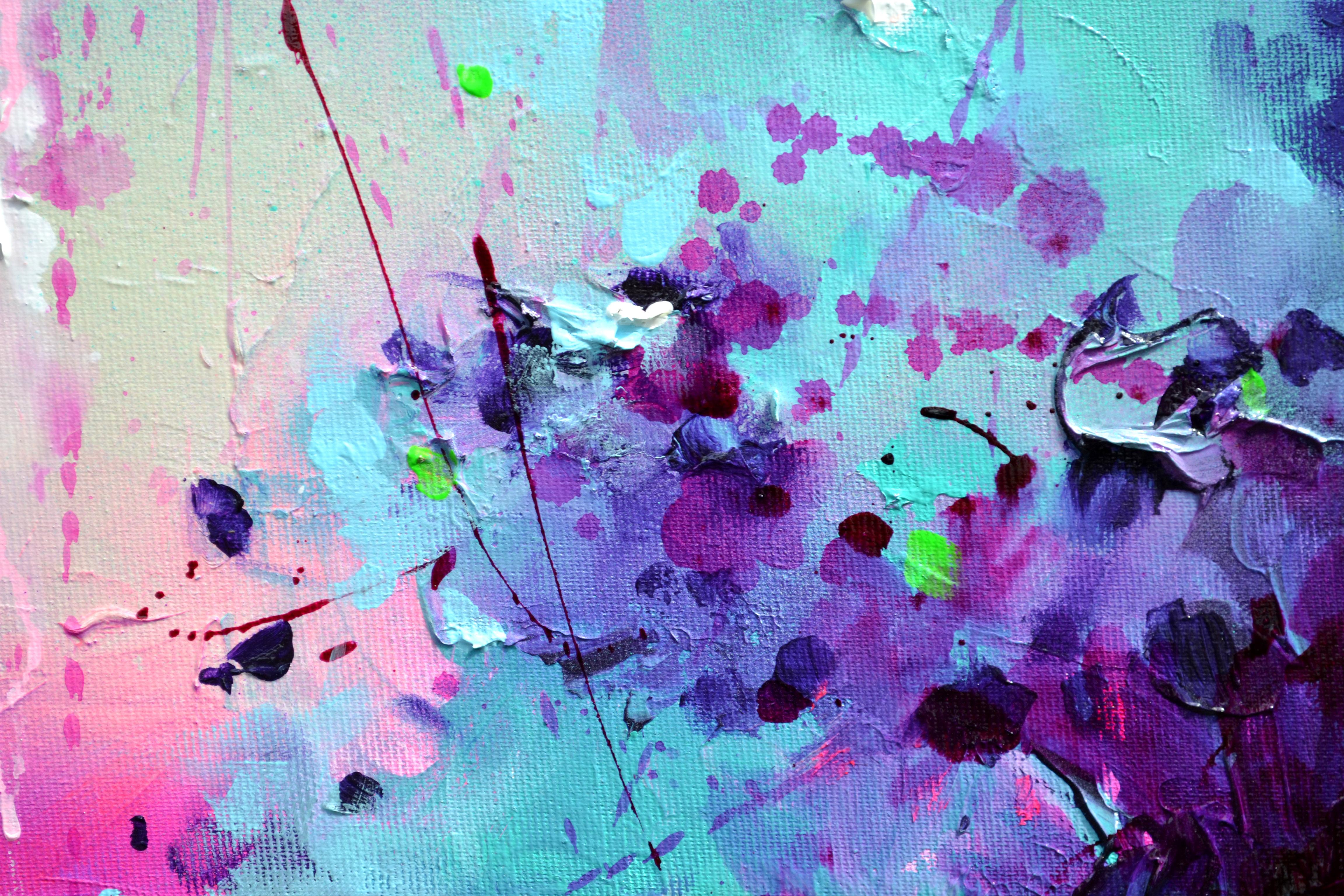 Fresh Moods 95 - Pittura astratta 50x70 cm in vendita 2