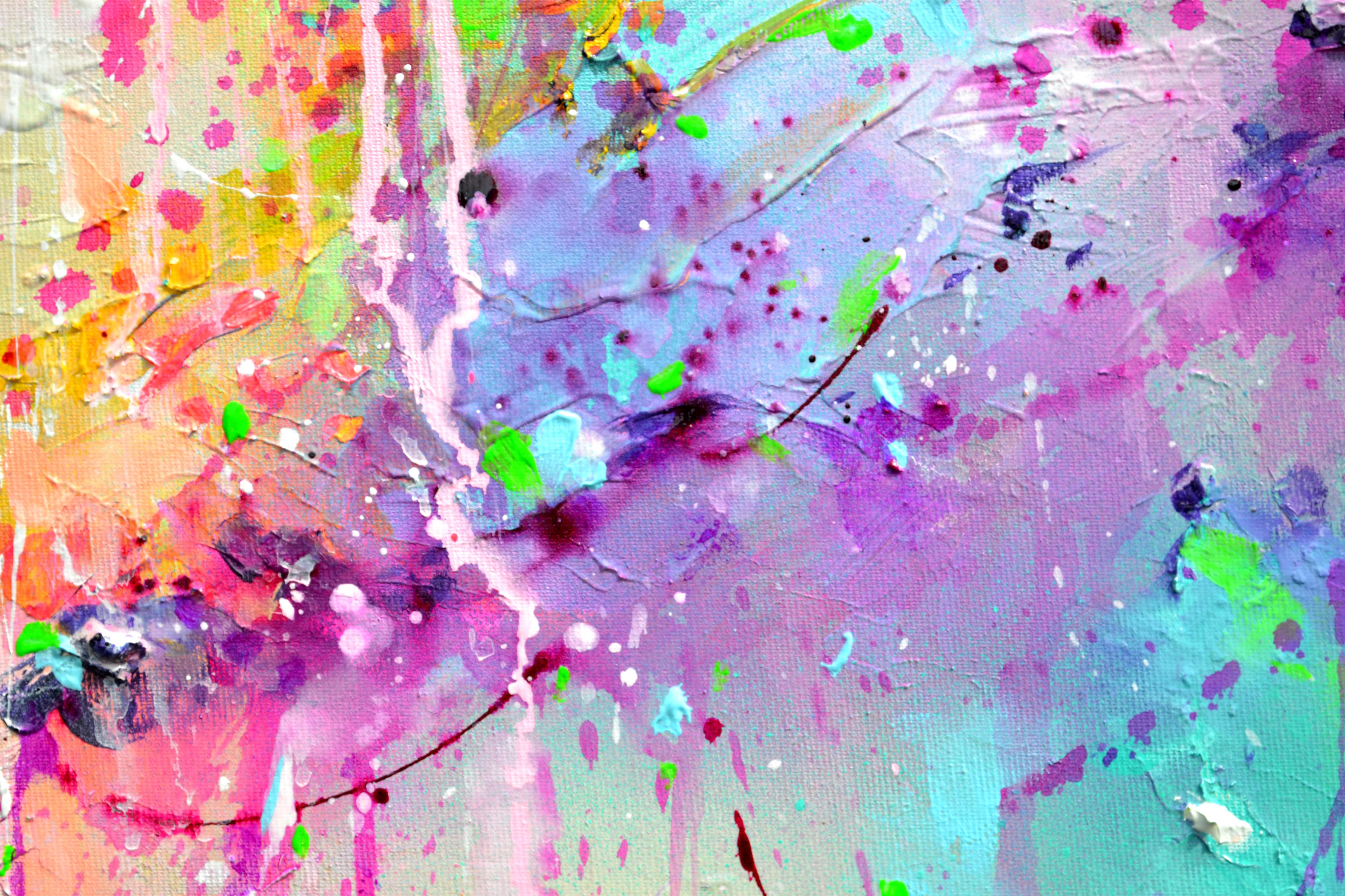 Fresh Moods 95 - Pittura astratta 50x70 cm in vendita 3