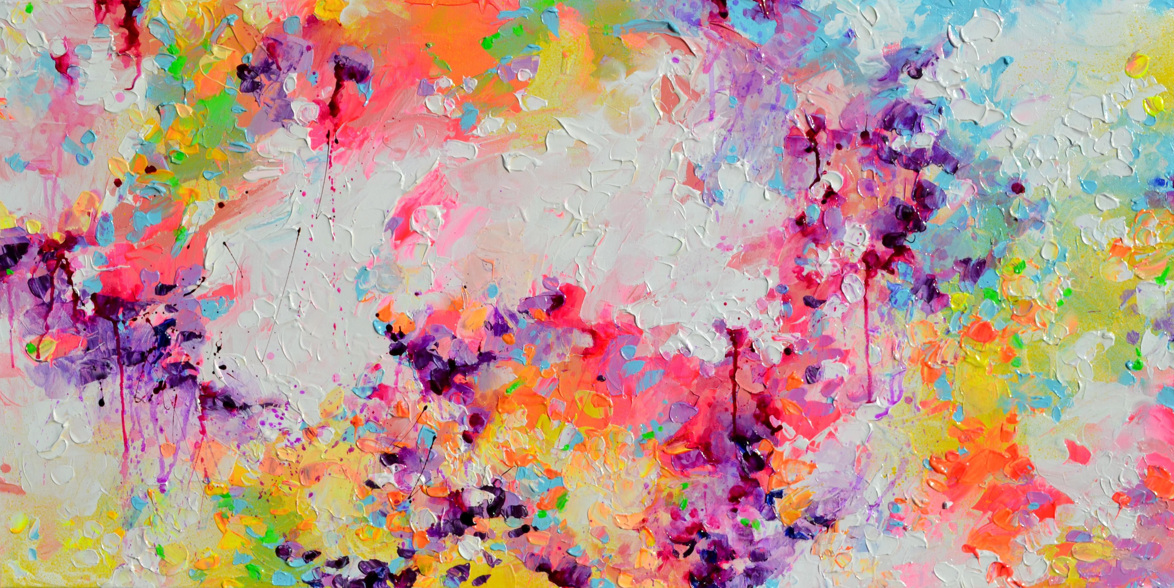 Soos Roxana Gabriela Interior Painting - Fresh Moods 99 - Large Abstract Light Painting
