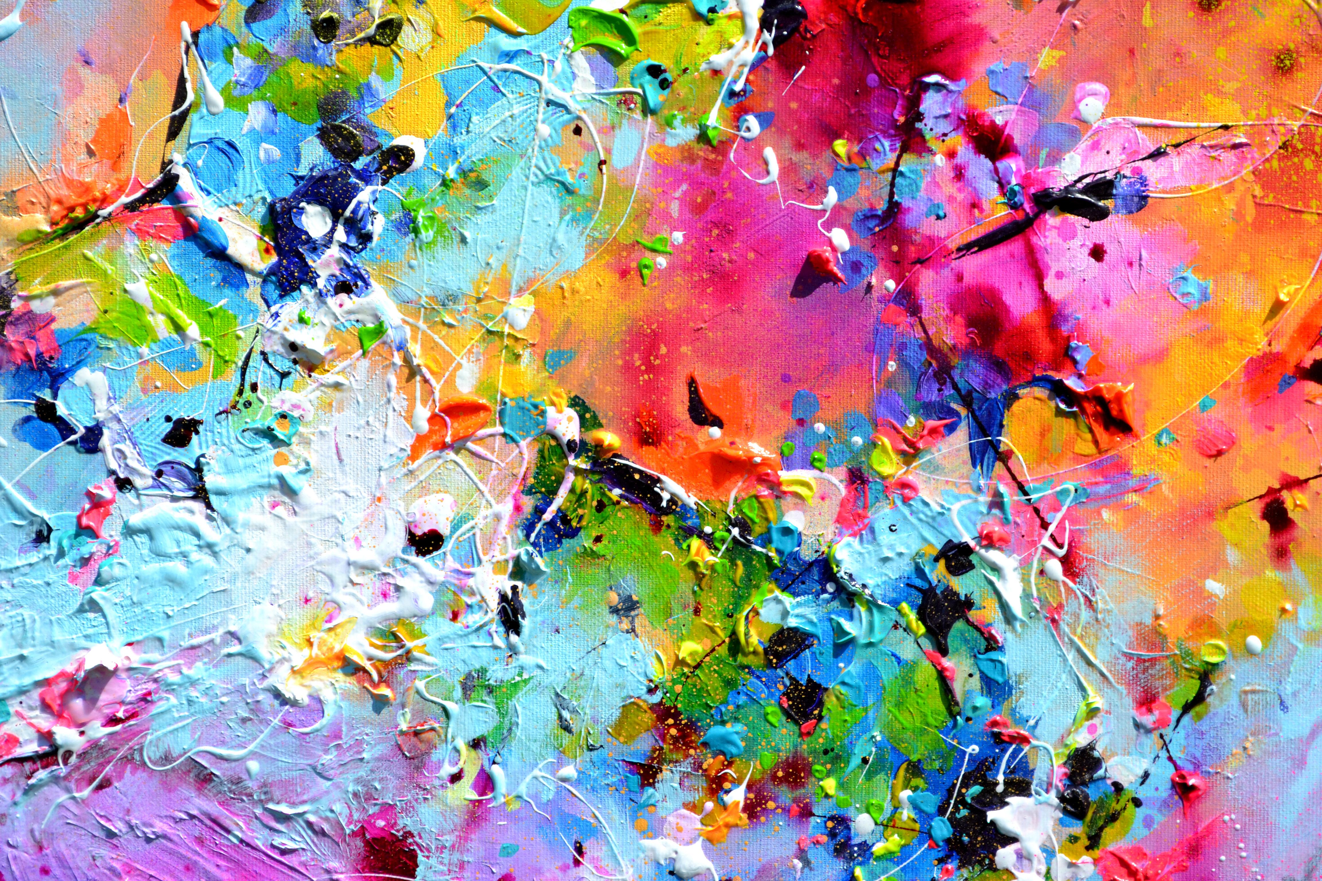 READY TO HANG - GALLERY QUALITY

A beautiful modern abstract, 100% handmade painting, made with professional varnished acrylics and Amsterdam acrylic sprays on stretched heavy canvas.

Dimensions: 100X50X4 cm, 39.4x19.7x1.6 inches

It is signed and
