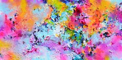 Inner Synergy - Large Abstract Dark Blue and Purple Painting
