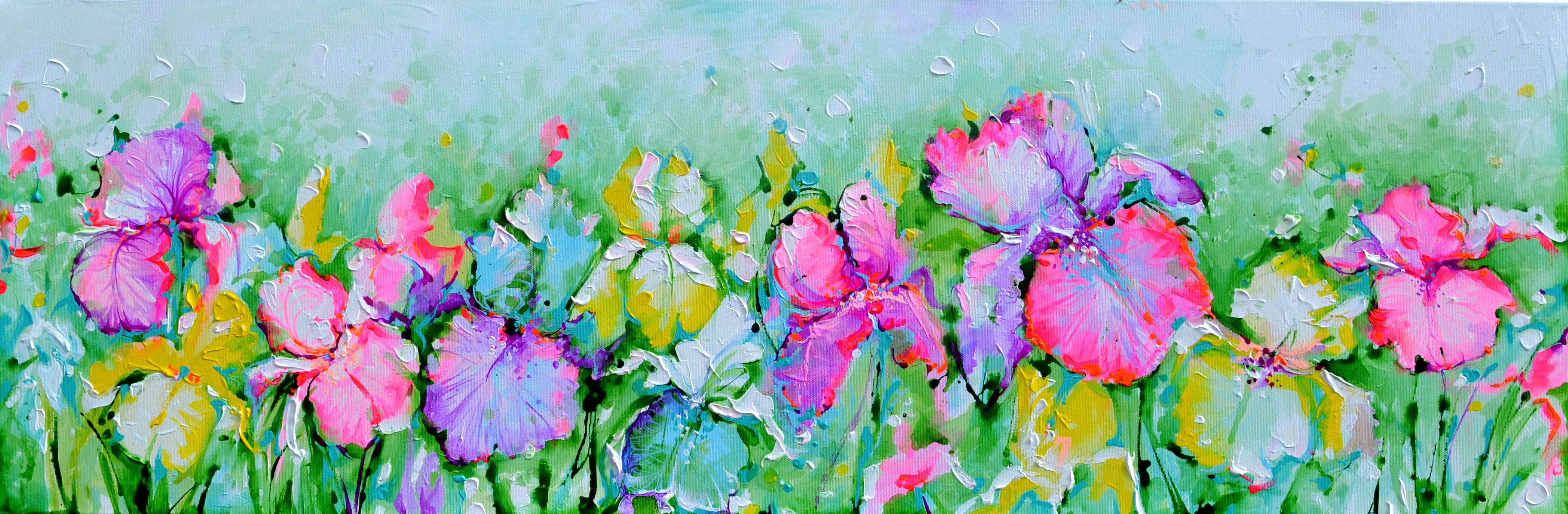 Landscape Painting de Soos Roxana Gabriela - Campo de flores de lirio