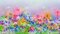 I've Dreamed 45 - Wild Flower Field, Painting, Acrylic on Canvas