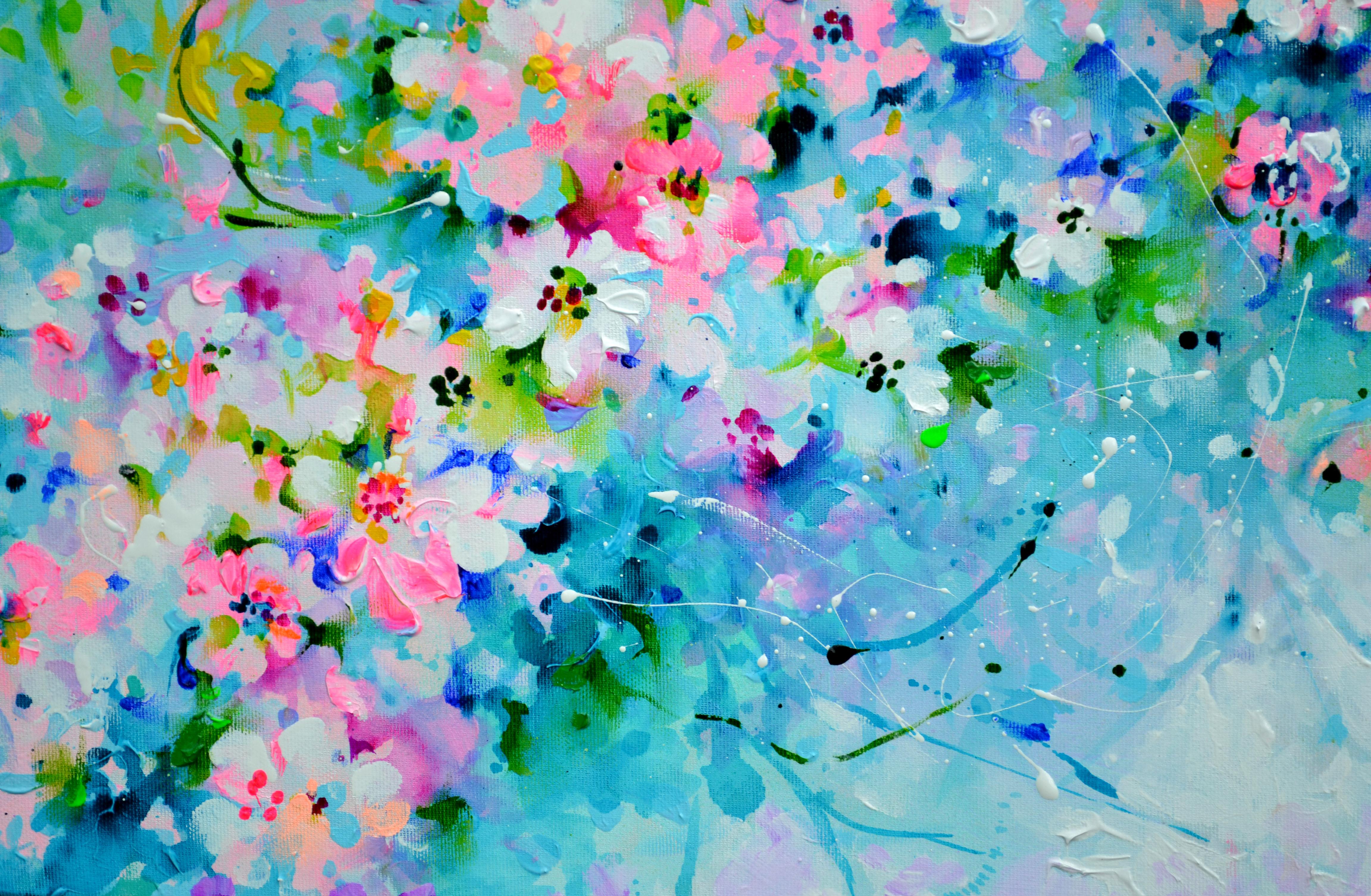 A beautiful modern floral painting, made with professional varnished acrylics and Amsterdam acrylic sprays on stretched heavy canvas.
I ship this marvellous artwork ready to hang.
Dimensions: 150X60X2 cm - 59x23.6x0.8
It is signed and dated on the