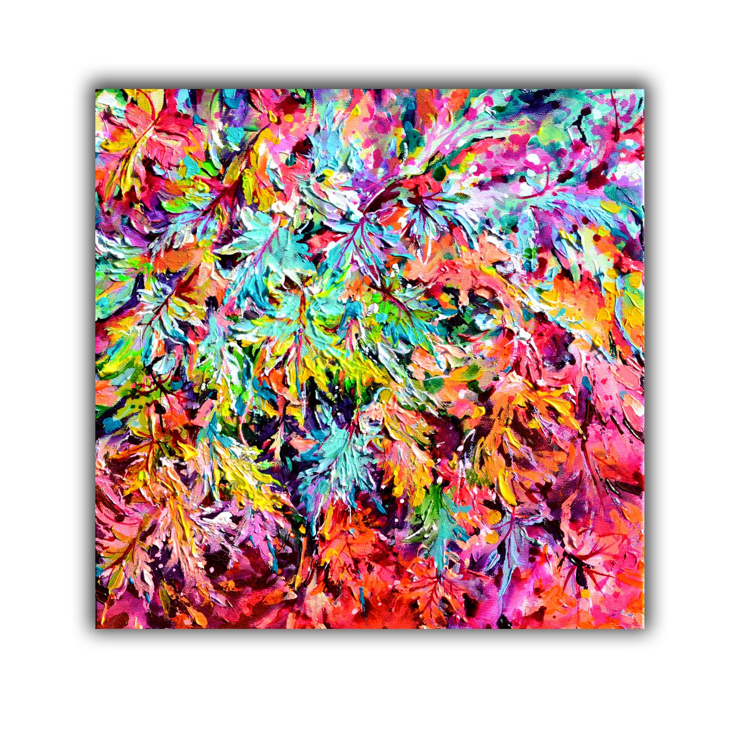 Albero di acero rosso del giardino giapponese - Painting di Soos Roxana Gabriela