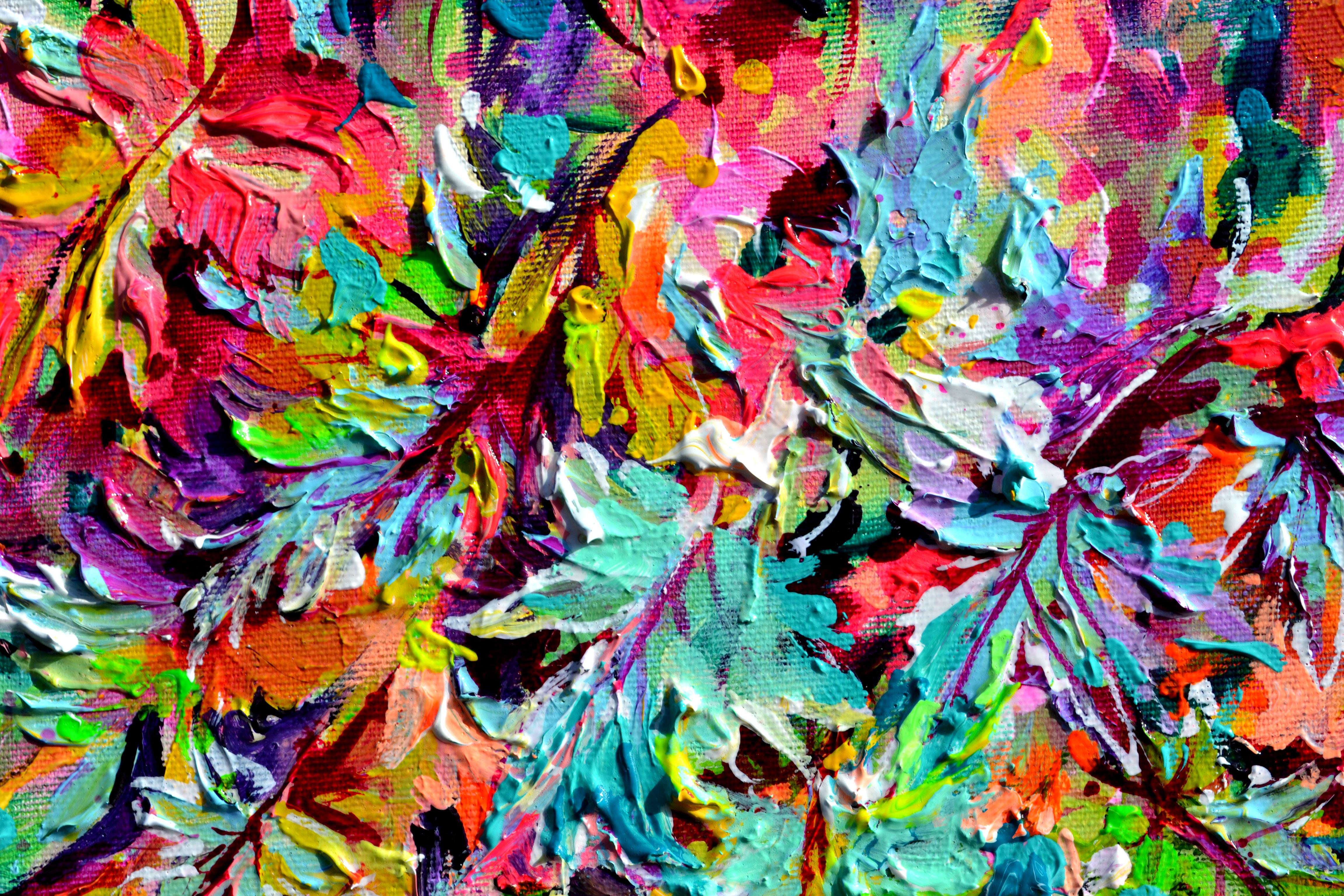 Albero di acero rosso del giardino giapponese - Painting Impressionismo di Soos Roxana Gabriela