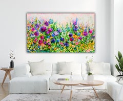 More than Enough - Large Spring Garden Flower Field Signed 2026 Painting
