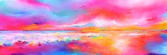 New Horizon 150 - Large Colorful Seascape Painting, Painting, Acrylic on Canvas