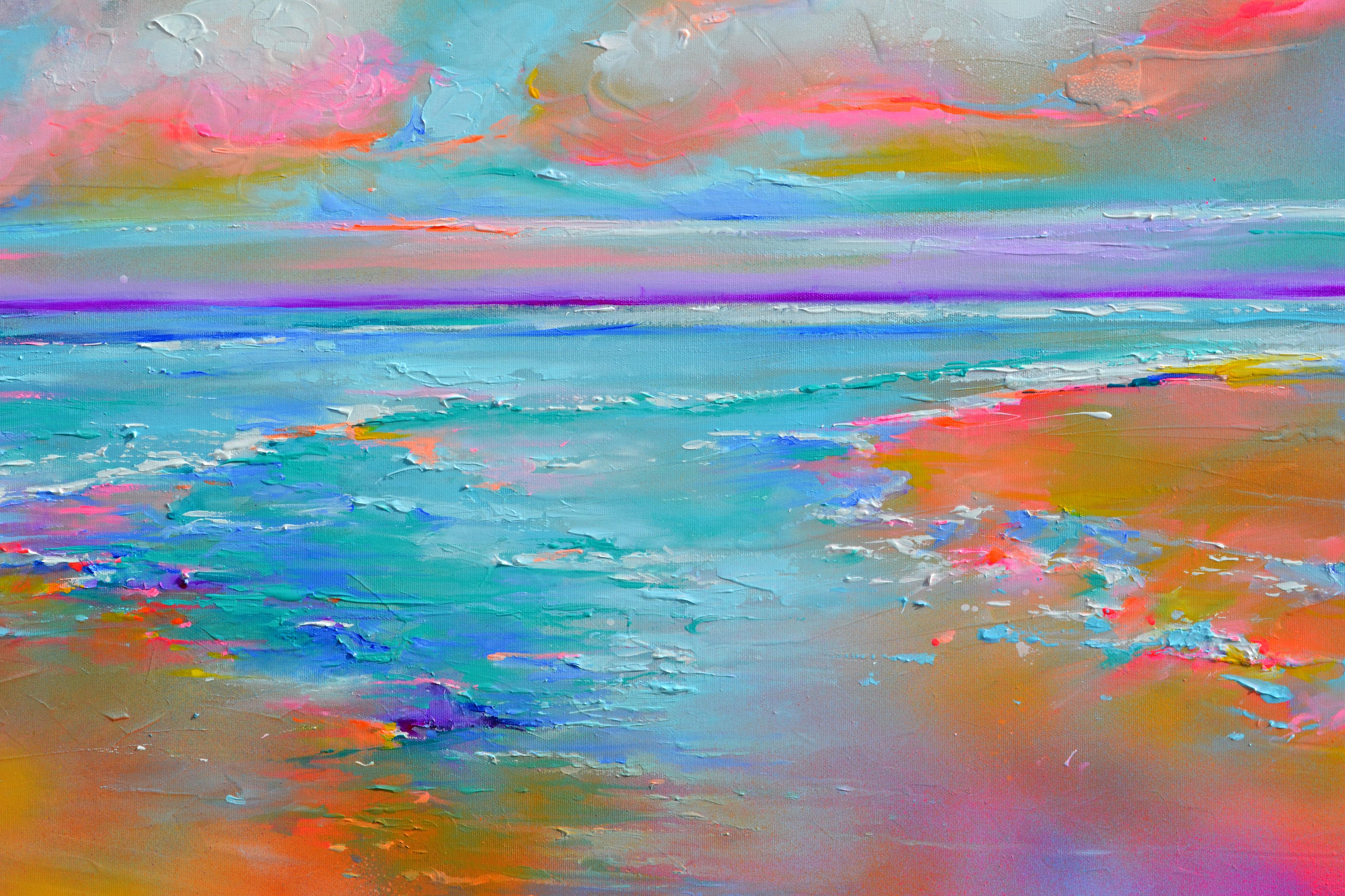 New Horizon 176 - Large Seascape, Sunset, Sunrise, Ocean Painting For Sale 3