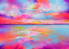 New Horizon 179 Paysage marin avec coucher de soleil coloré 50x70 cm