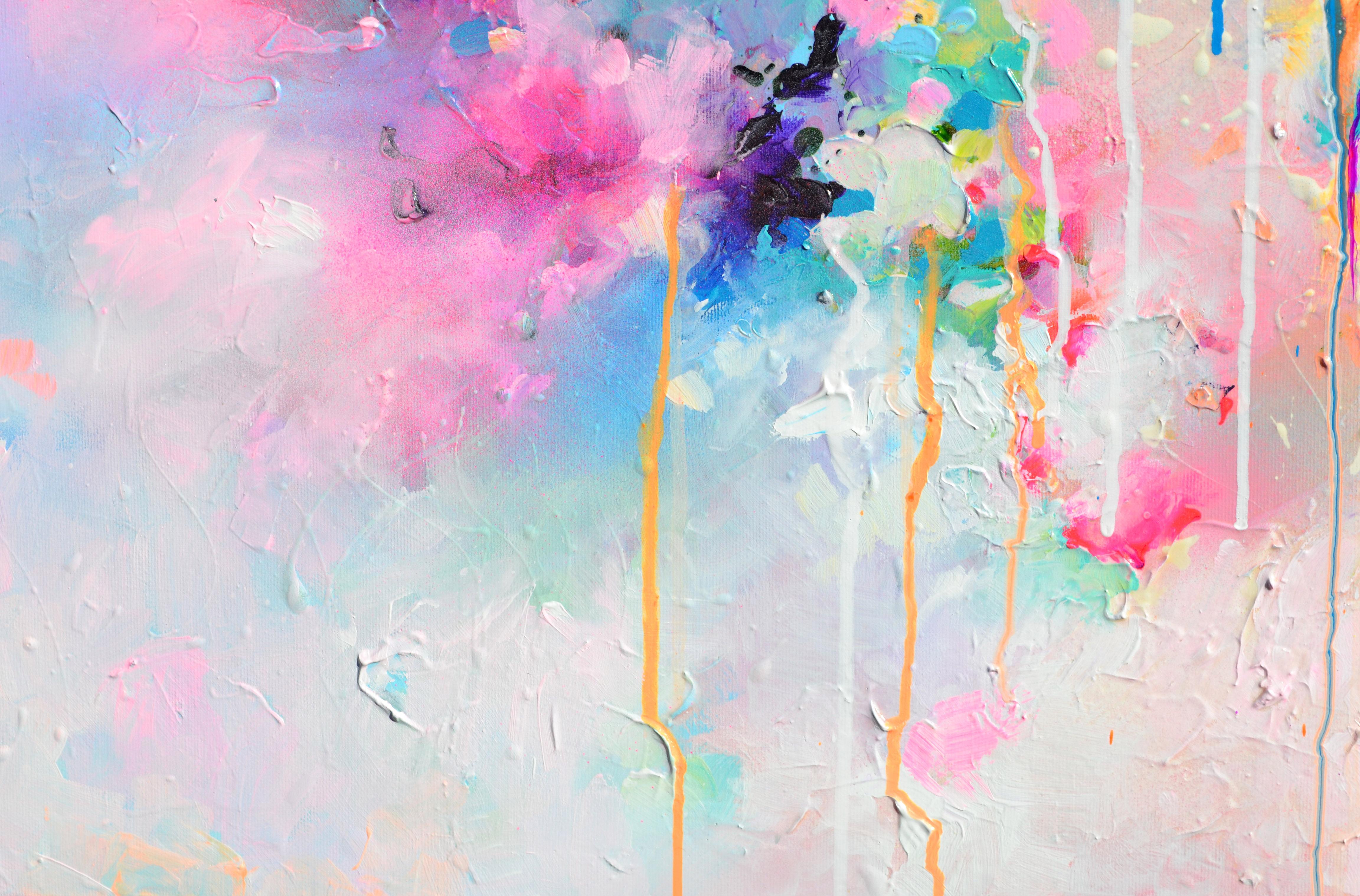 Nouvelles humeurs - Abstrait Painting par Soos Roxana Gabriela