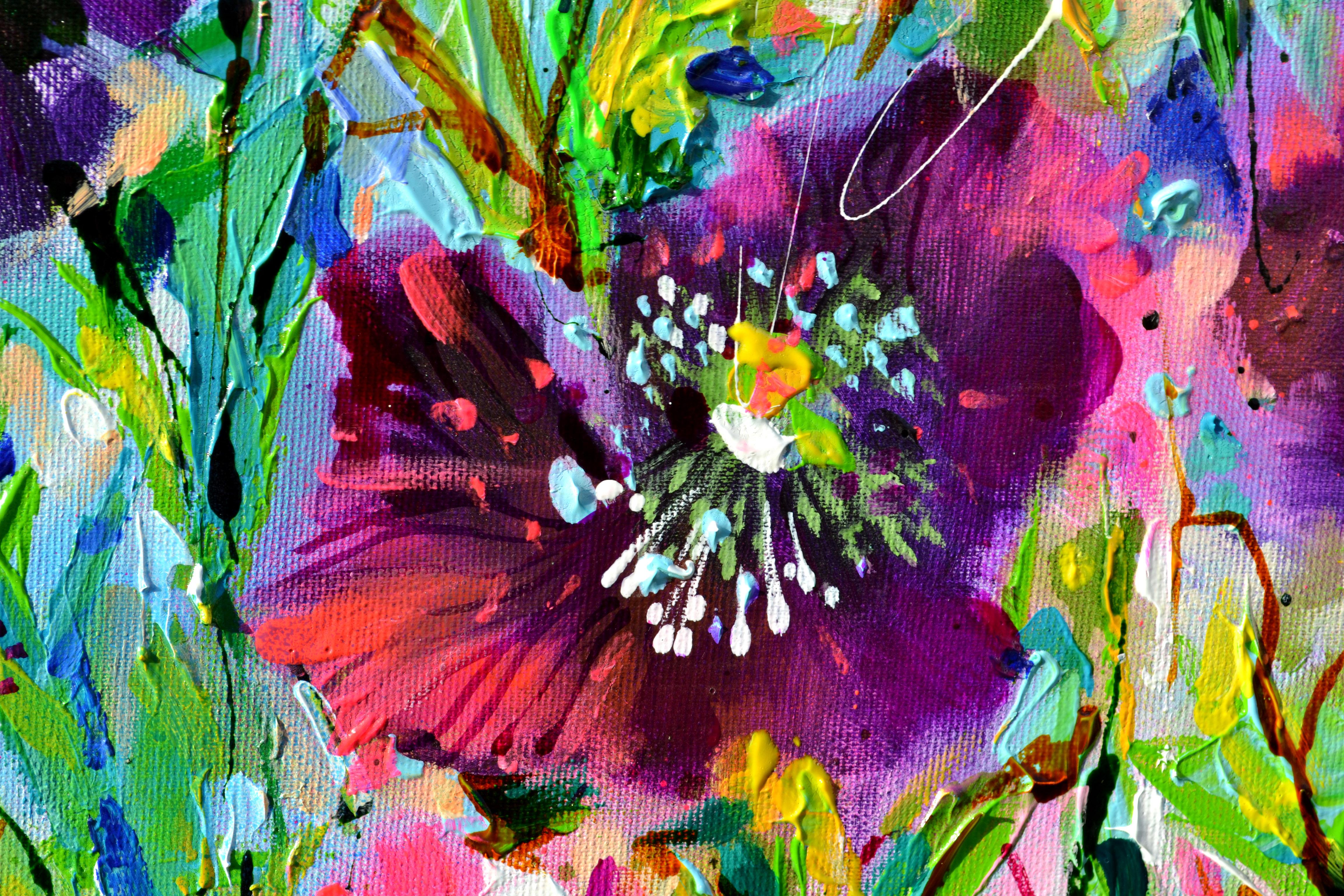 Opium Poppy Field, Pink and Purple Opium Poppies im Angebot 8