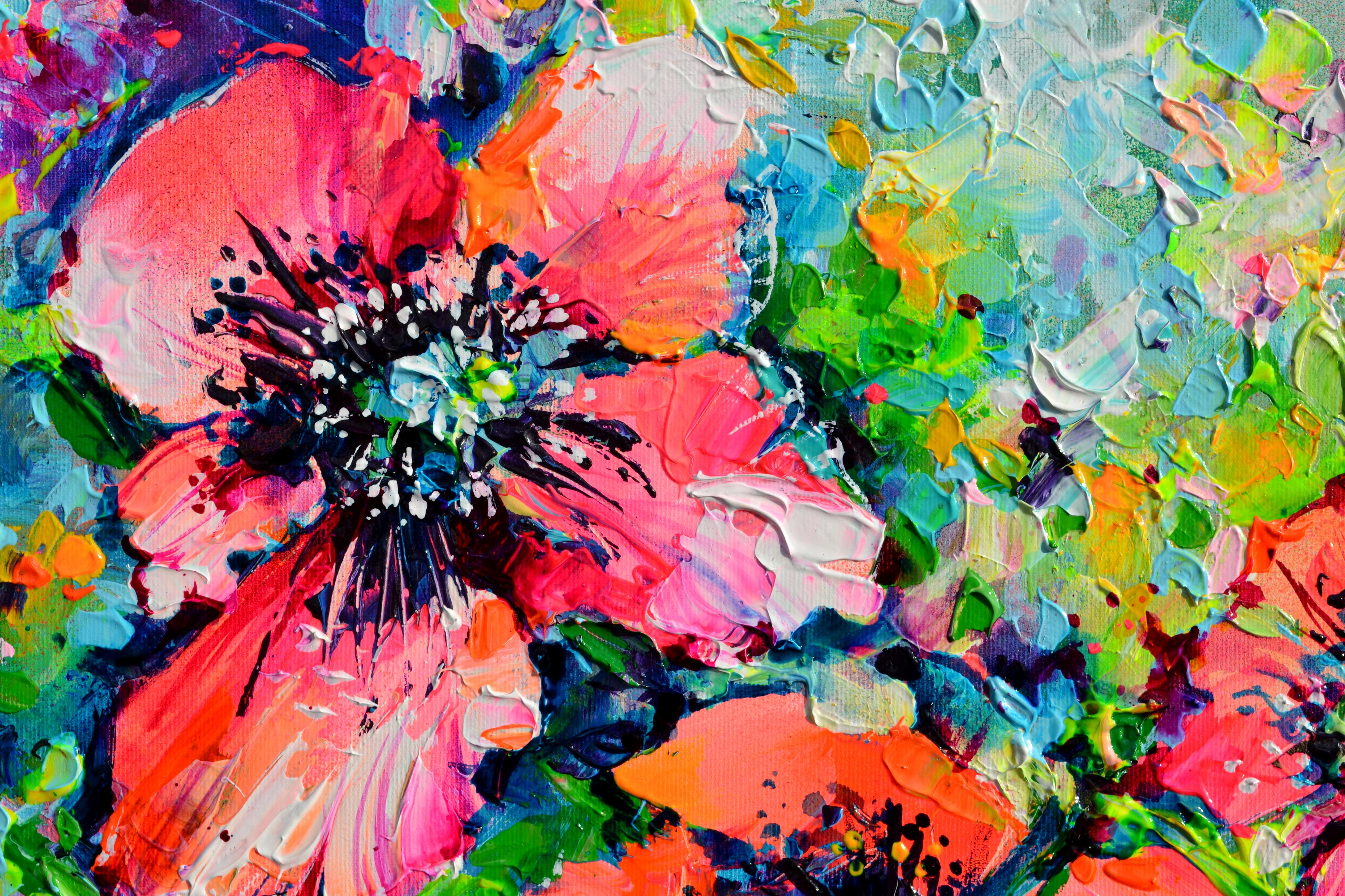 3D CALIDAD GALERÍA - CUADRO LISTO PARA COLGAR - ENVÍO GRATUITO
Un hermoso cuadro floral moderno, un campo de amapolas rojo opio, realizado con acrílicos barnizados profesionales y sprays acrílicos Amsterdam sobre lienzo pesado tensado.
Envío esta
