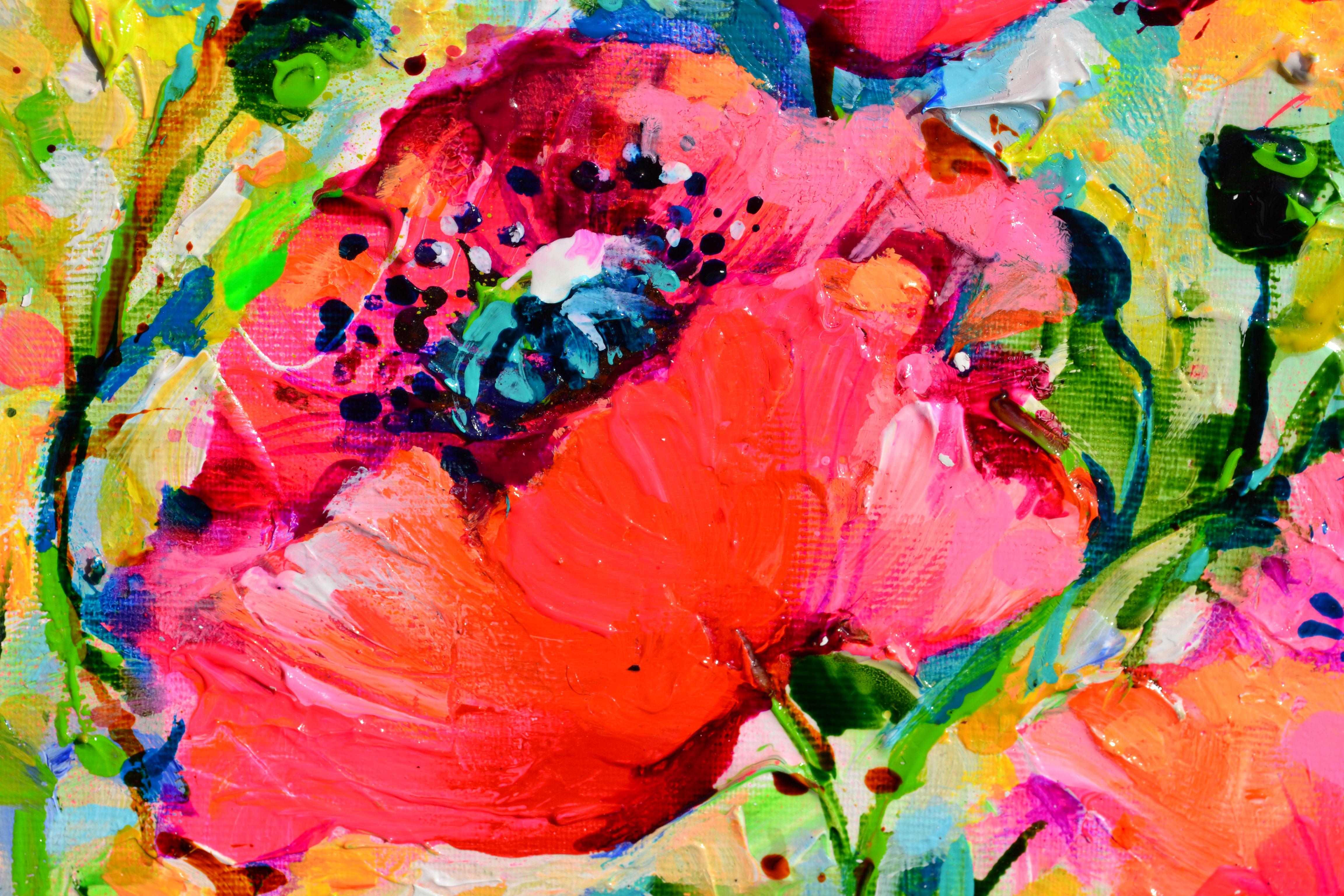 Roter Schlafmohn - Mohnblumenfeld im Angebot 6