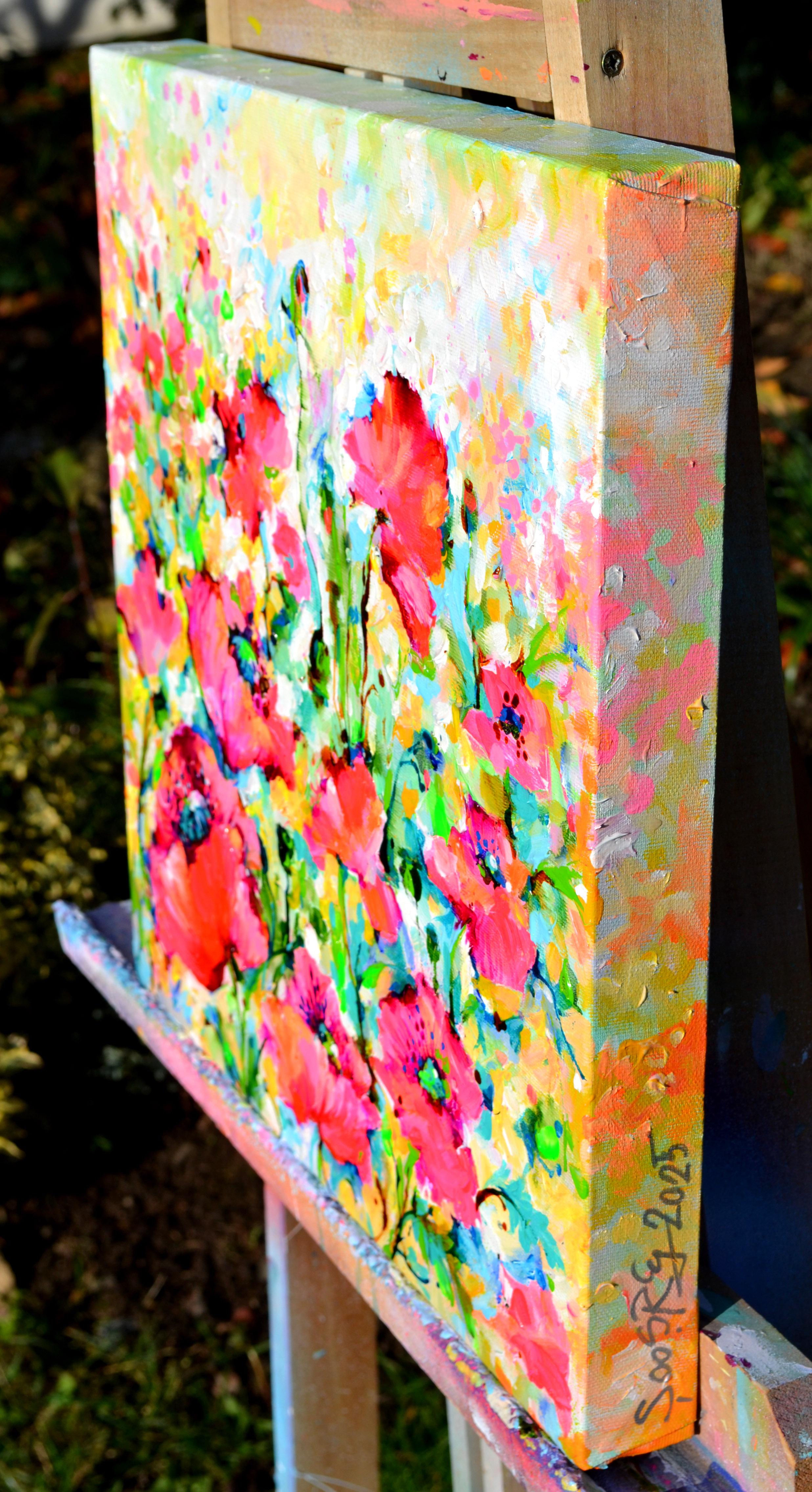 Roter Schlafmohn - Mohnblumenfeld im Angebot 7