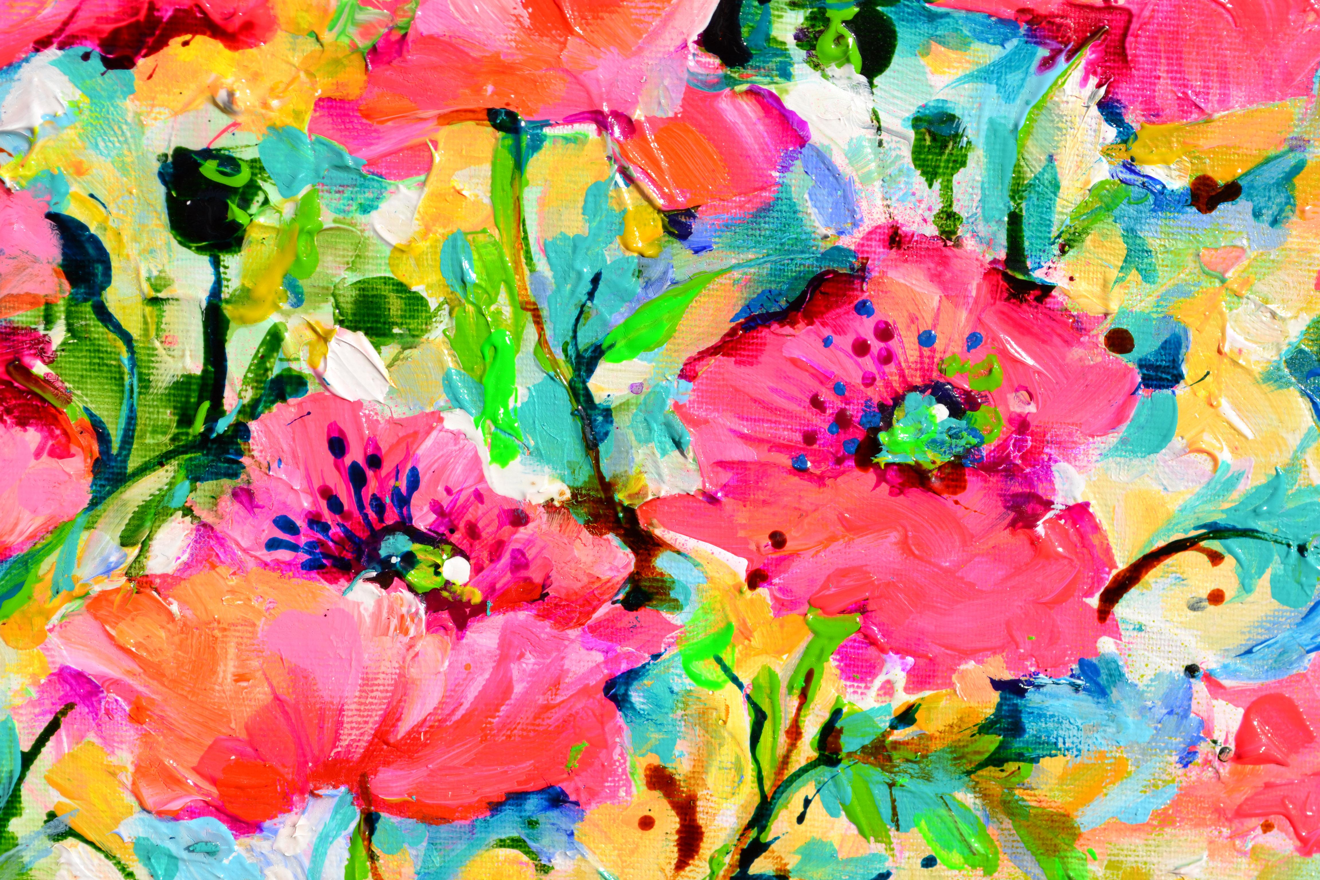 Roter Schlafmohn - Mohnblumenfeld im Angebot 3