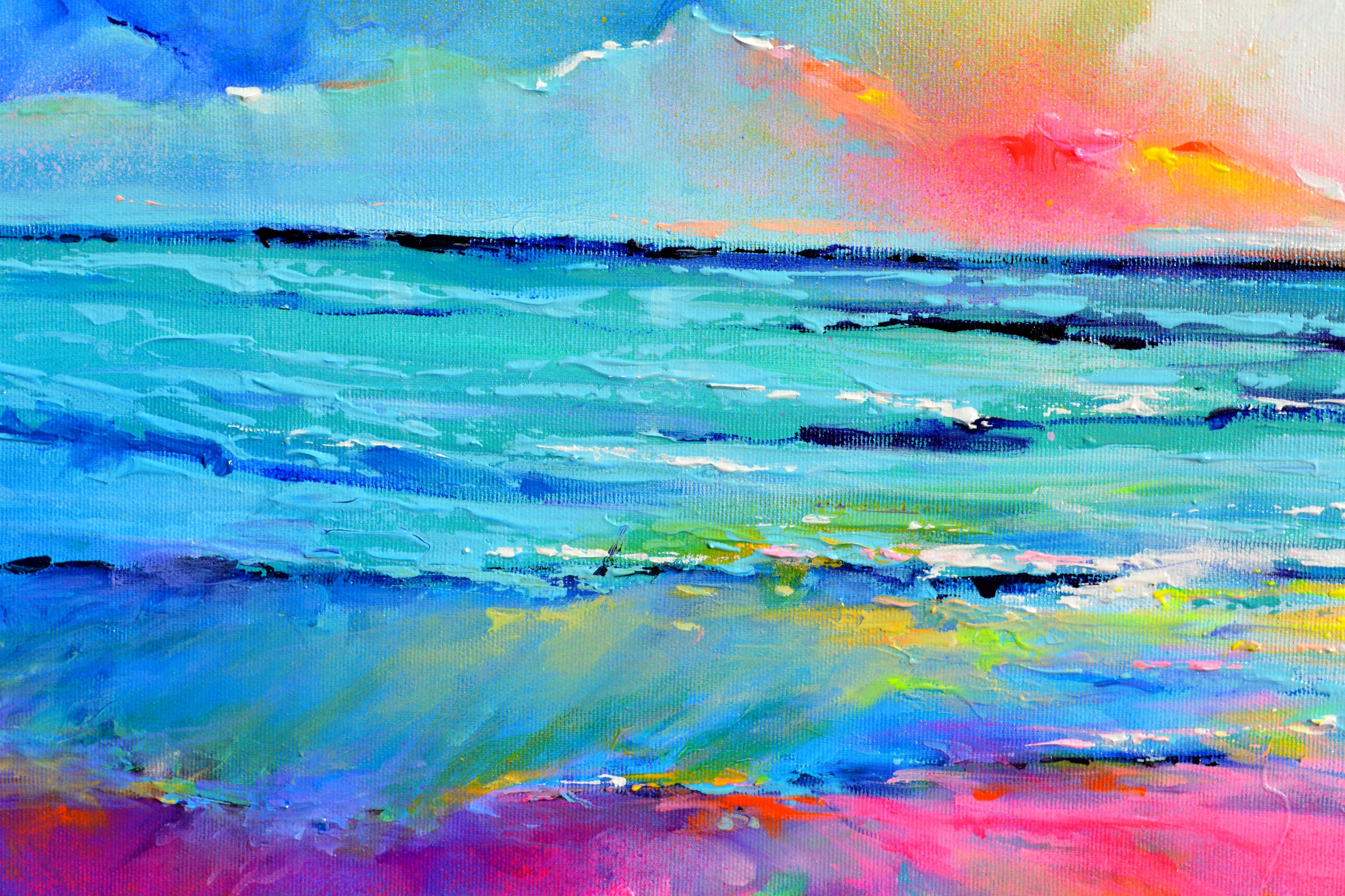 Seascape - New Horizon 188 Colourful Sunset For Sale 5