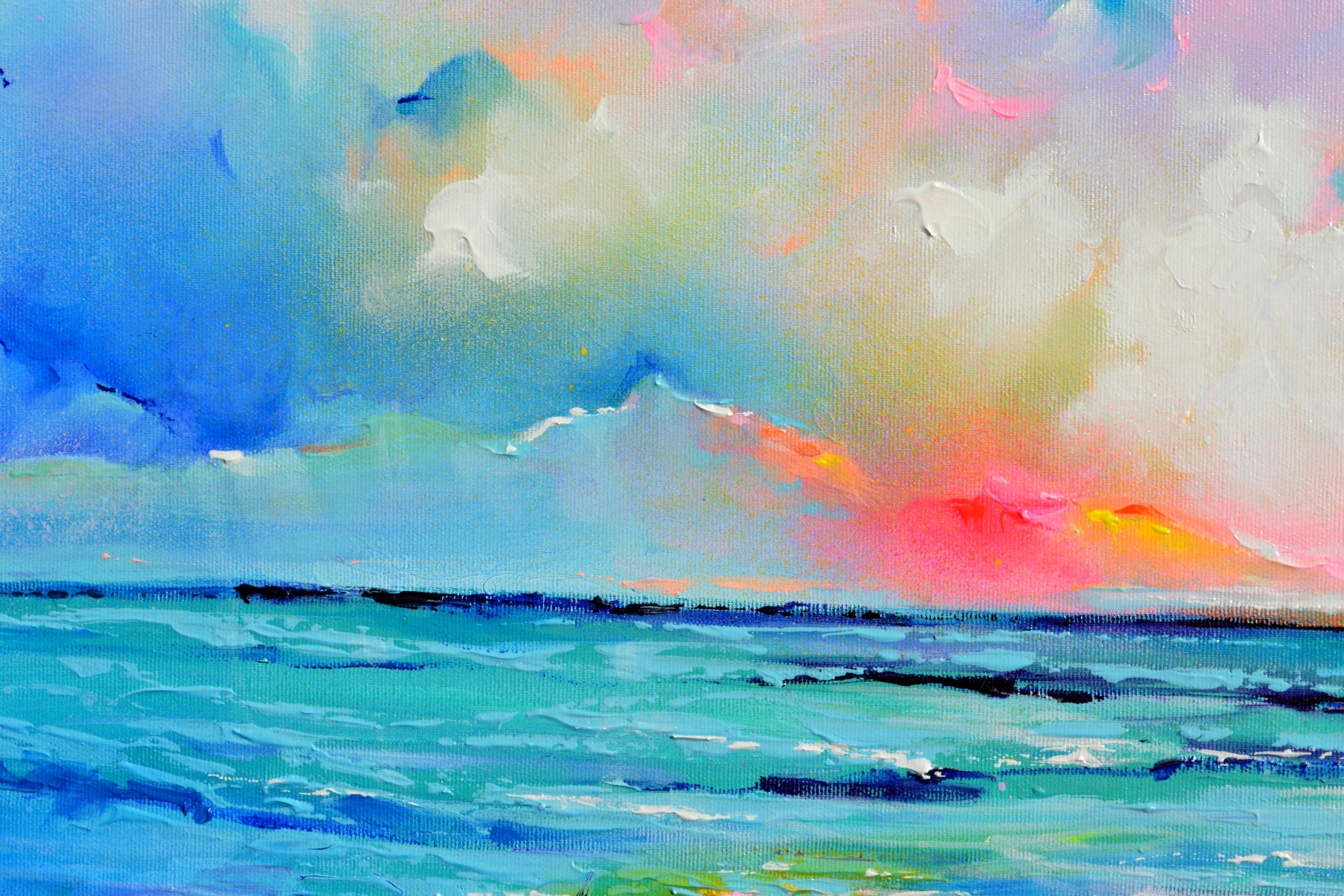 Seascape - New Horizon 188 Colourful Sunset For Sale 6
