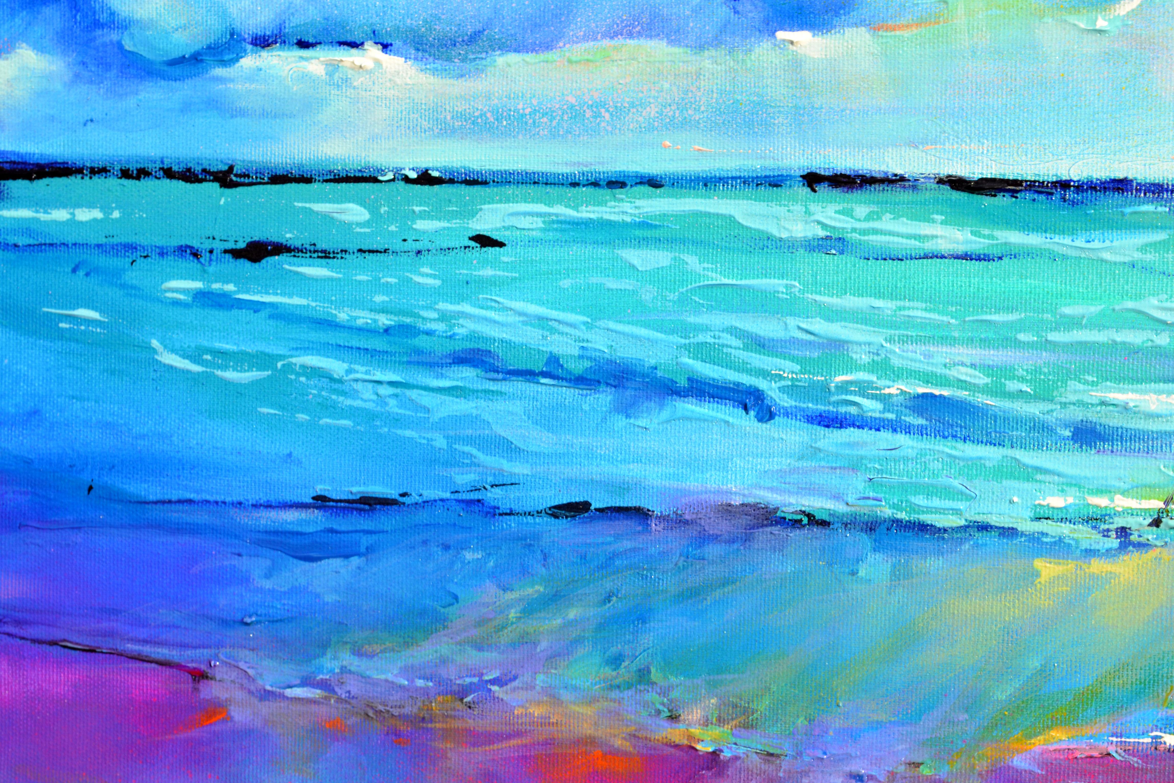 Seascape - New Horizon 188 Colourful Sunset For Sale 7