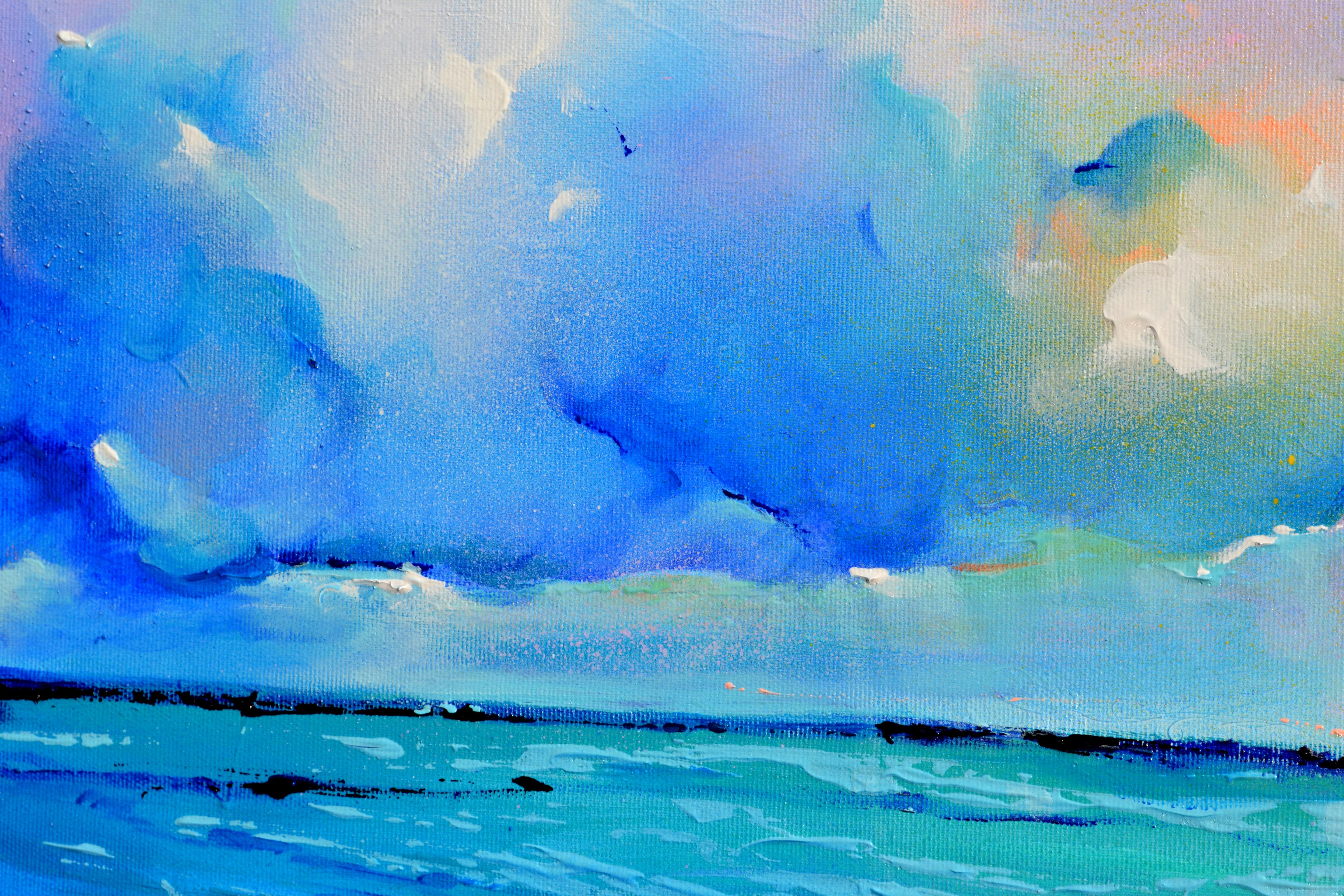 Seascape - New Horizon 188 Colourful Sunset For Sale 8