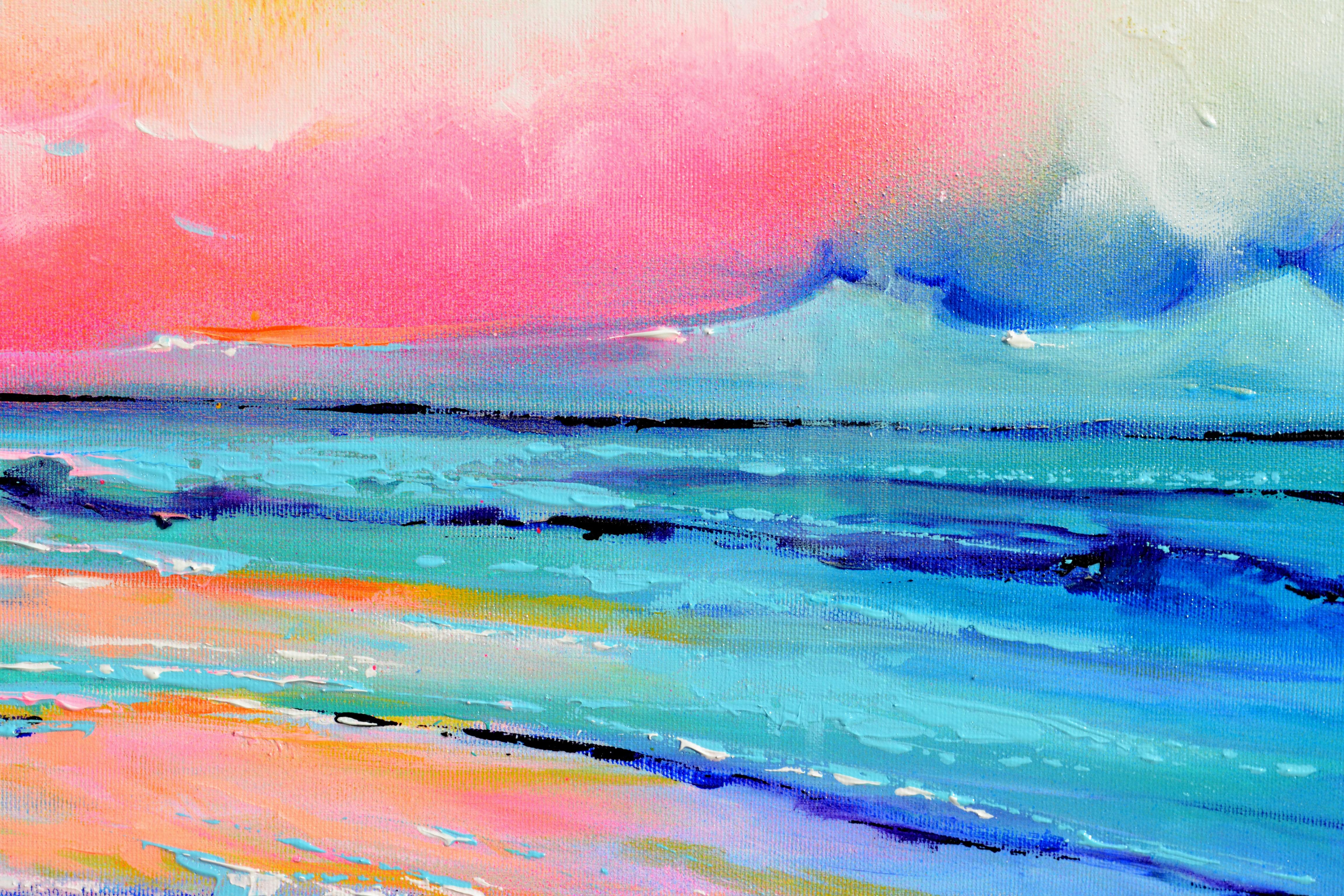 Seascape - New Horizon 188 Colourful Sunset For Sale 2