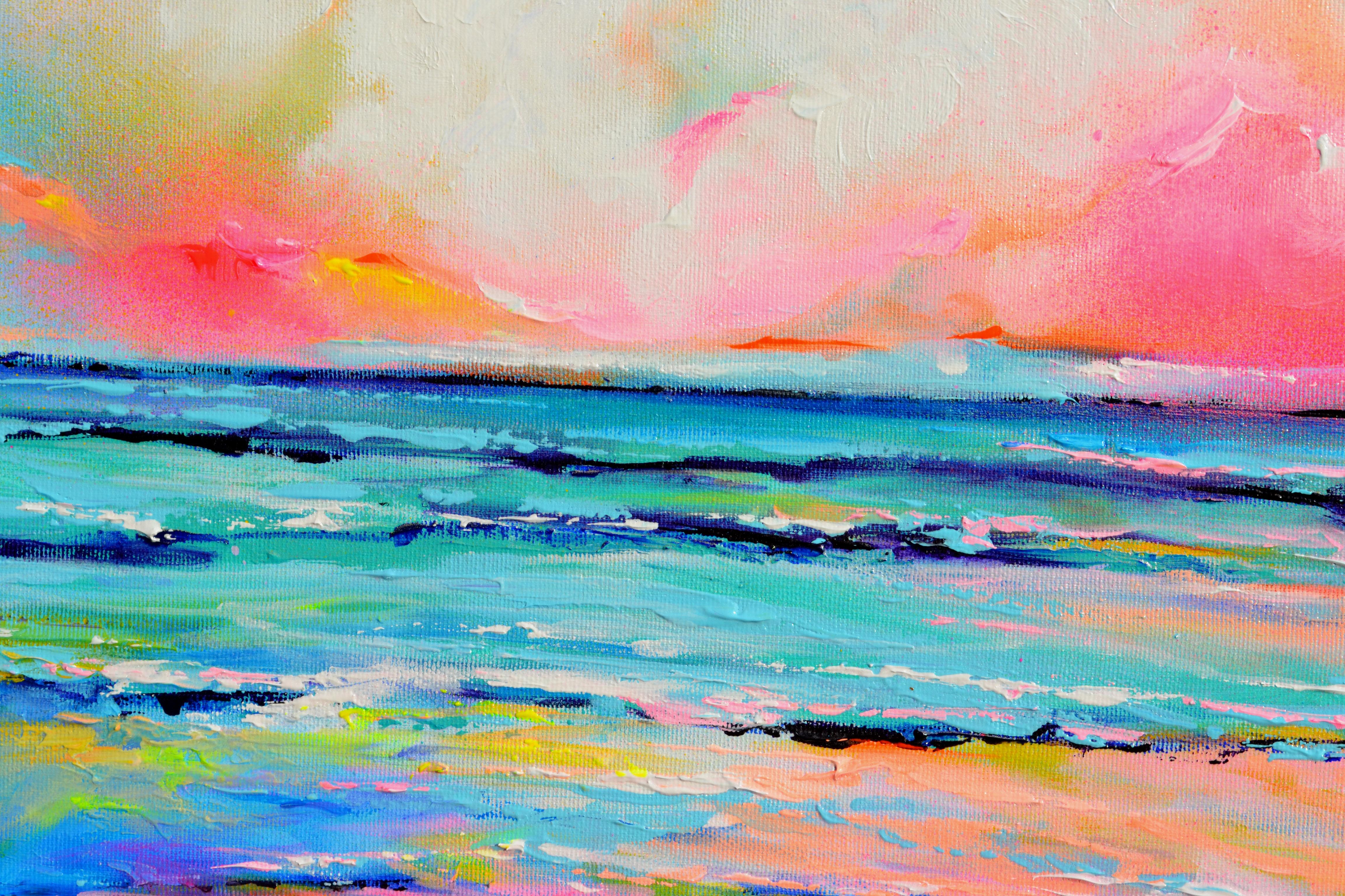 Seascape - New Horizon 188 Colourful Sunset For Sale 4