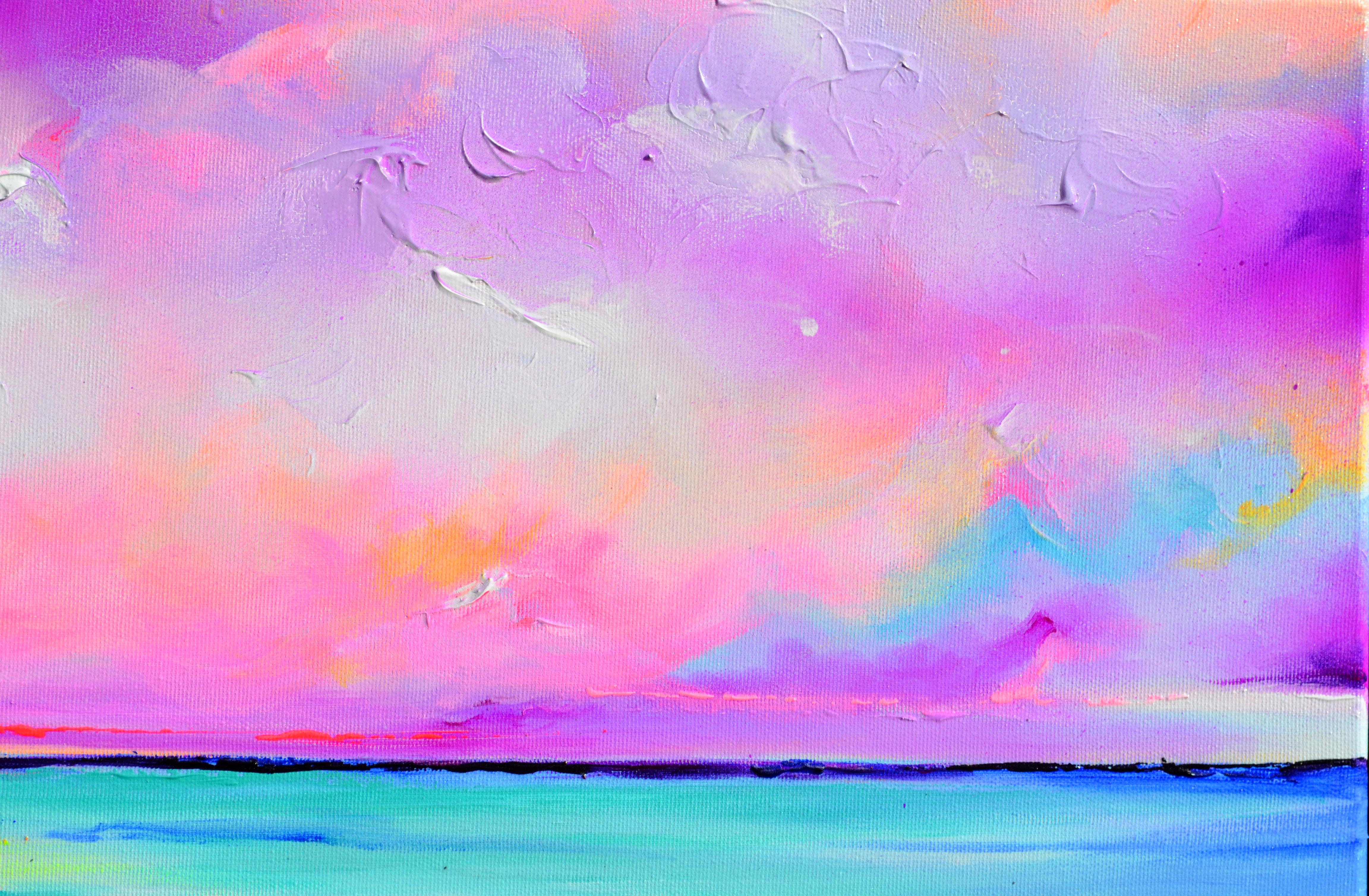 Paisaje marino - Nuevo Horizonte 190 Colorido amanecer en venta 2