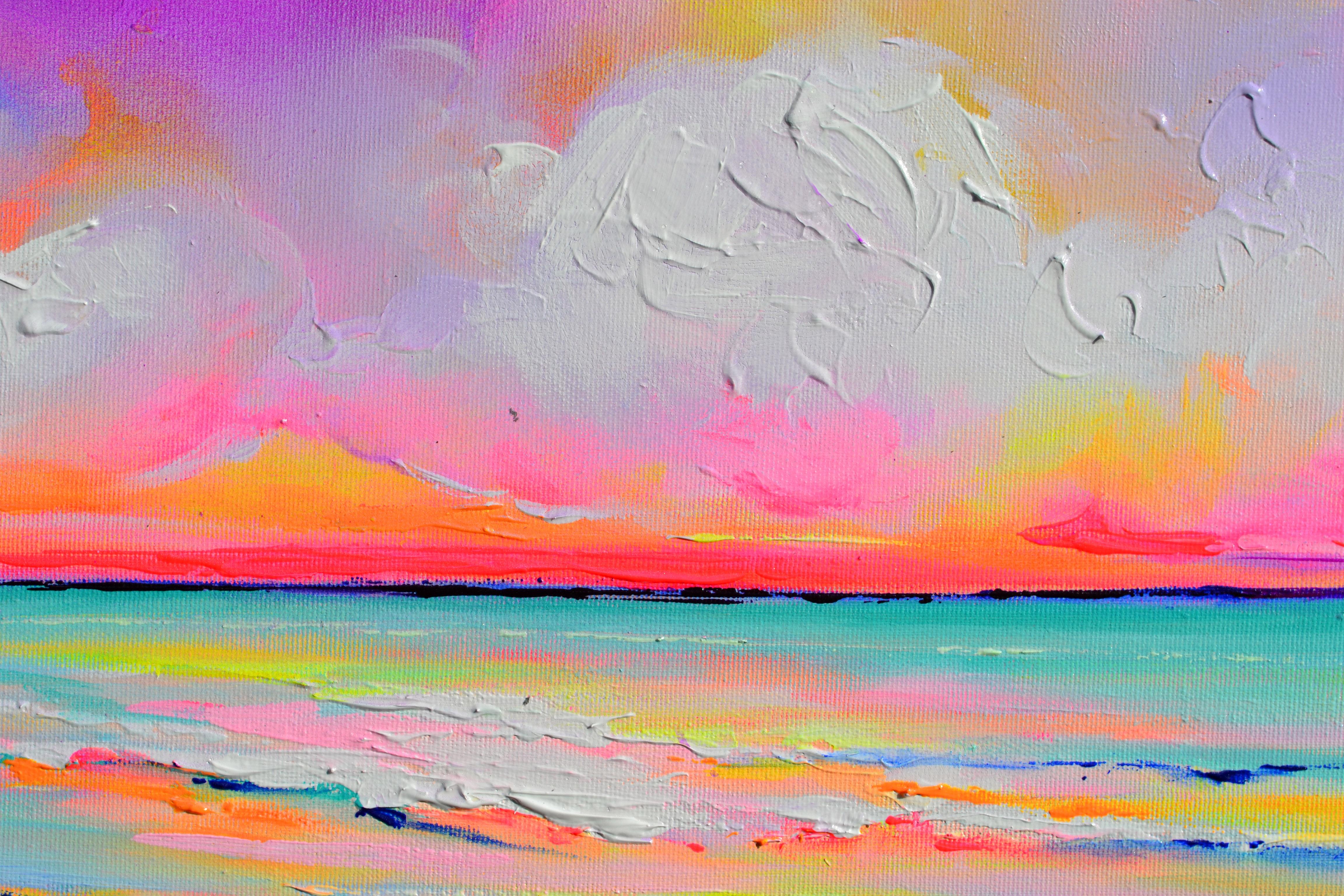 Paisaje marino - Nuevo Horizonte 190 Colorido amanecer en venta 3